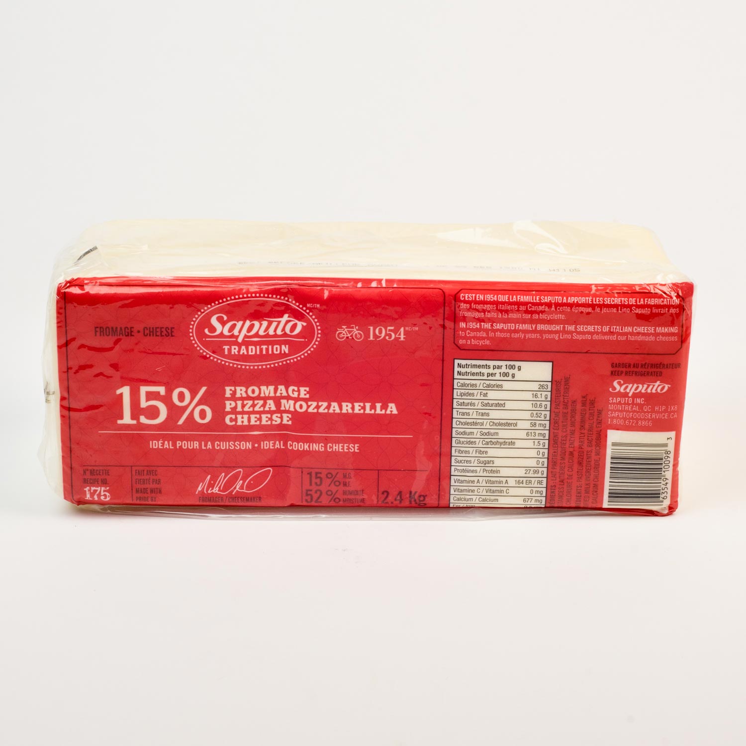 15% Mozzarella Cheese 2.4 kg-secondary-image