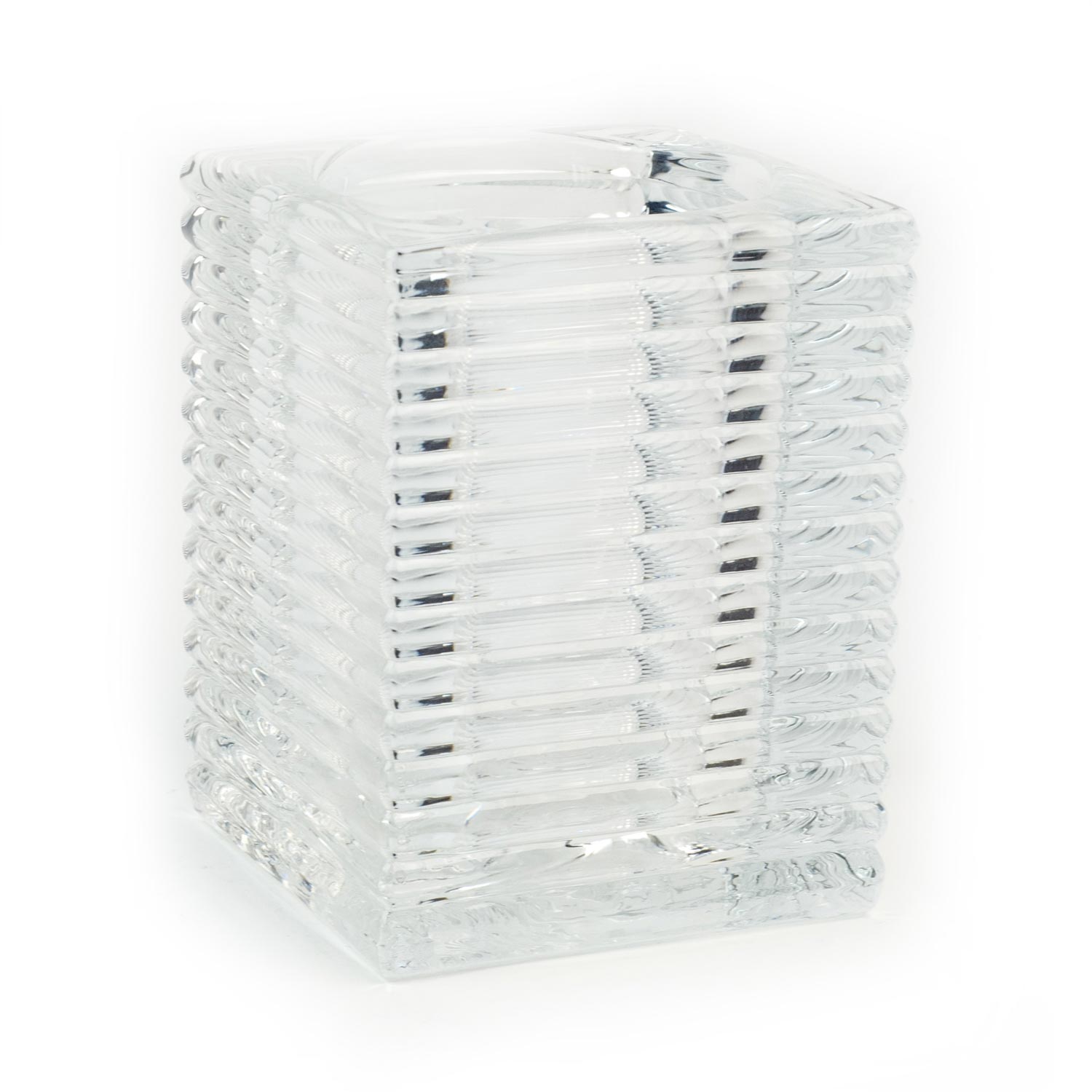 Clear Square Candle Holder