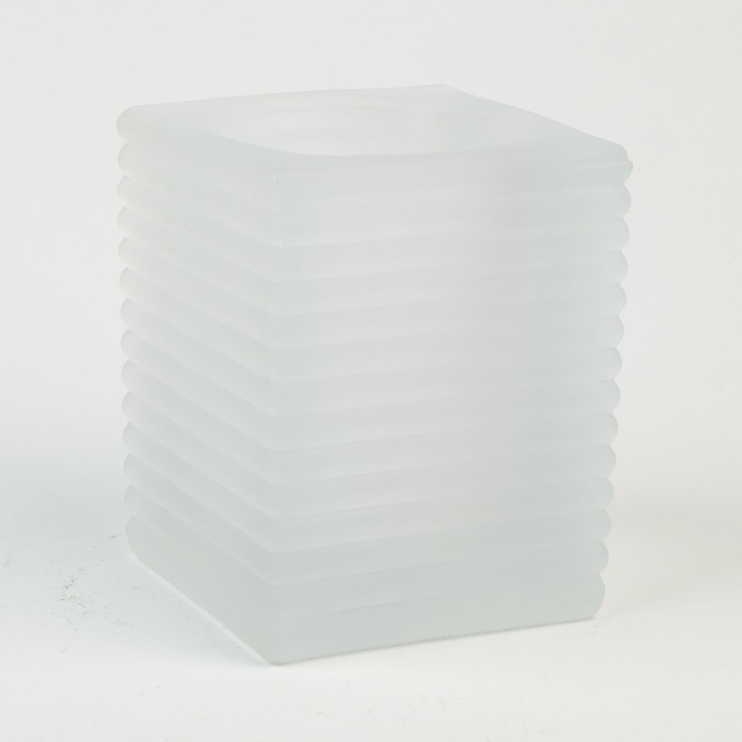 Frosted Square Candle Holder