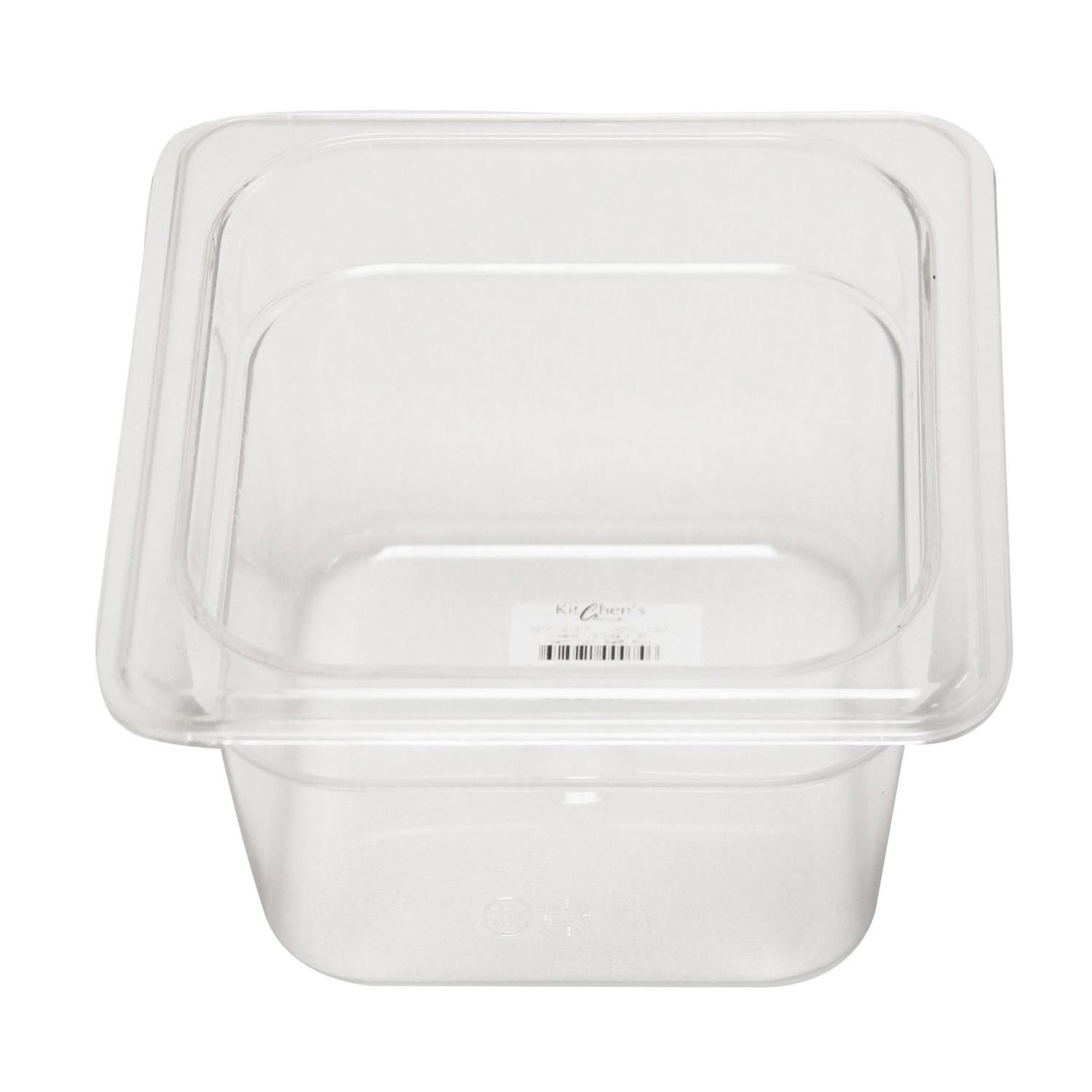 Food Pan Polycarbonate 1/6 Size x 4
