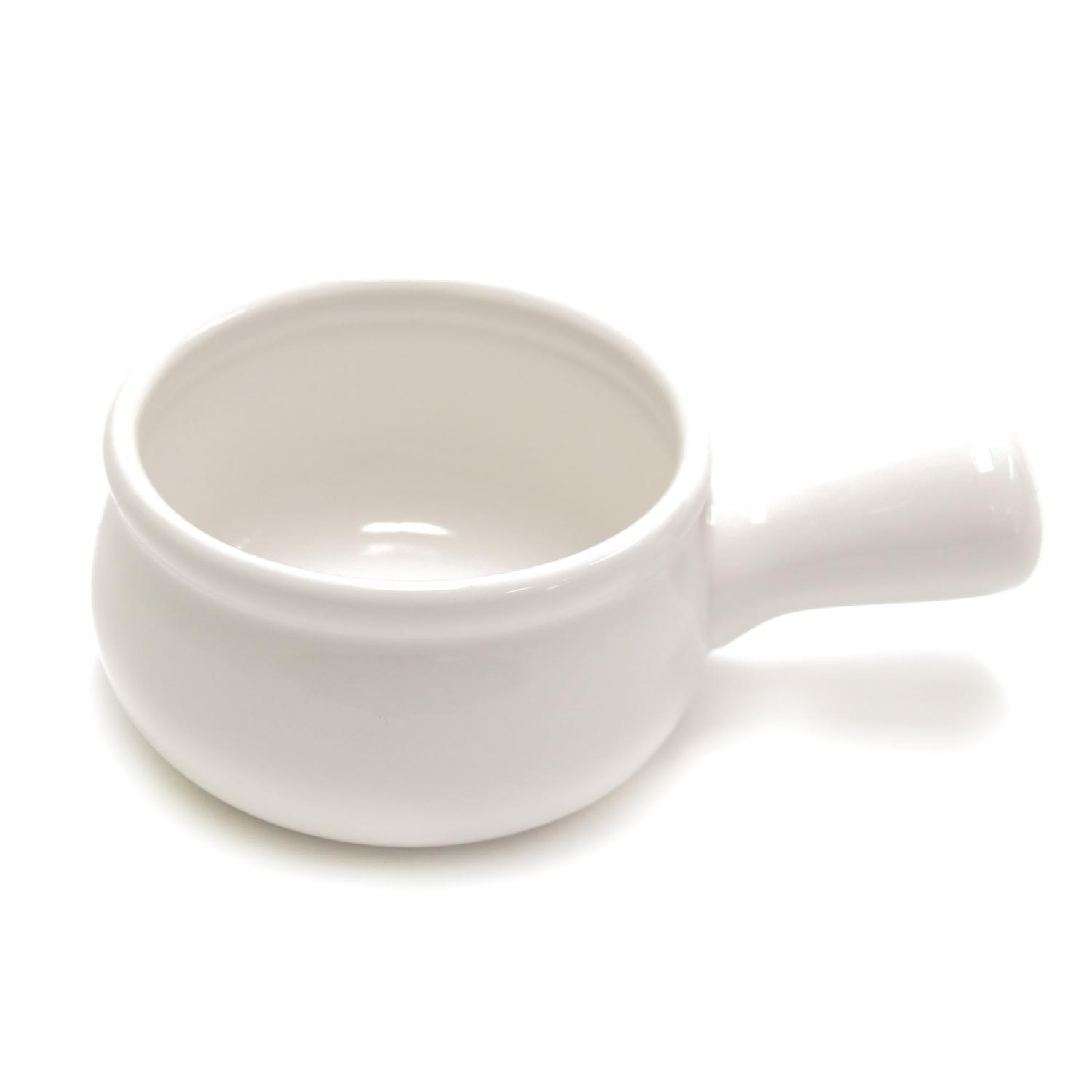 Onion Soup Bowl White Ceramic 12 oz