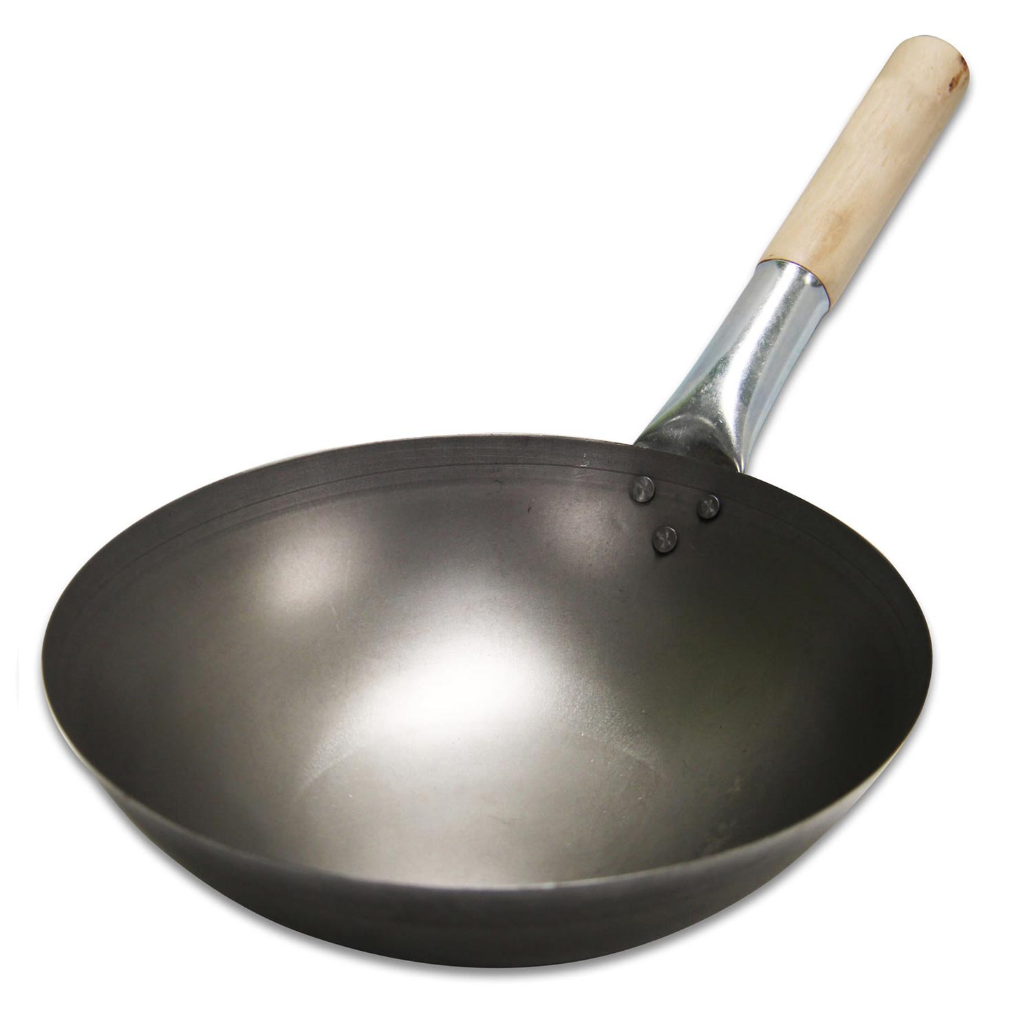 Chinese Wok with Wood Handle 14'' / 36 cm