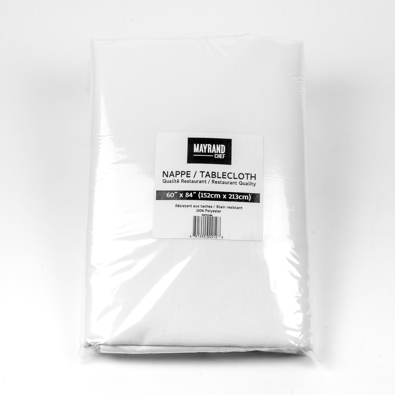 Restaurant White Tablecloth 60 po x 84 po