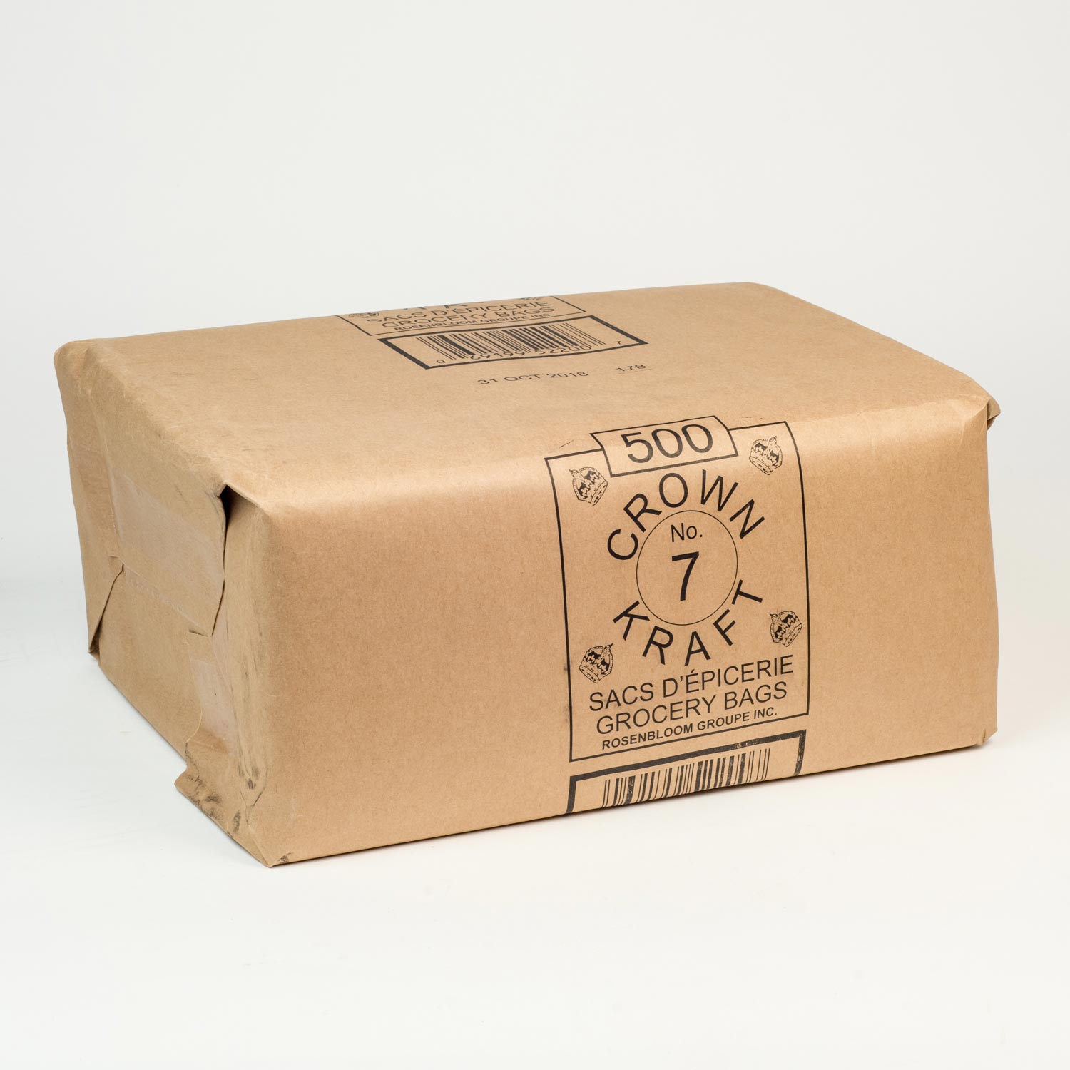 Kraft Paper Bag 7lb 12.75''x10''x6'' x500