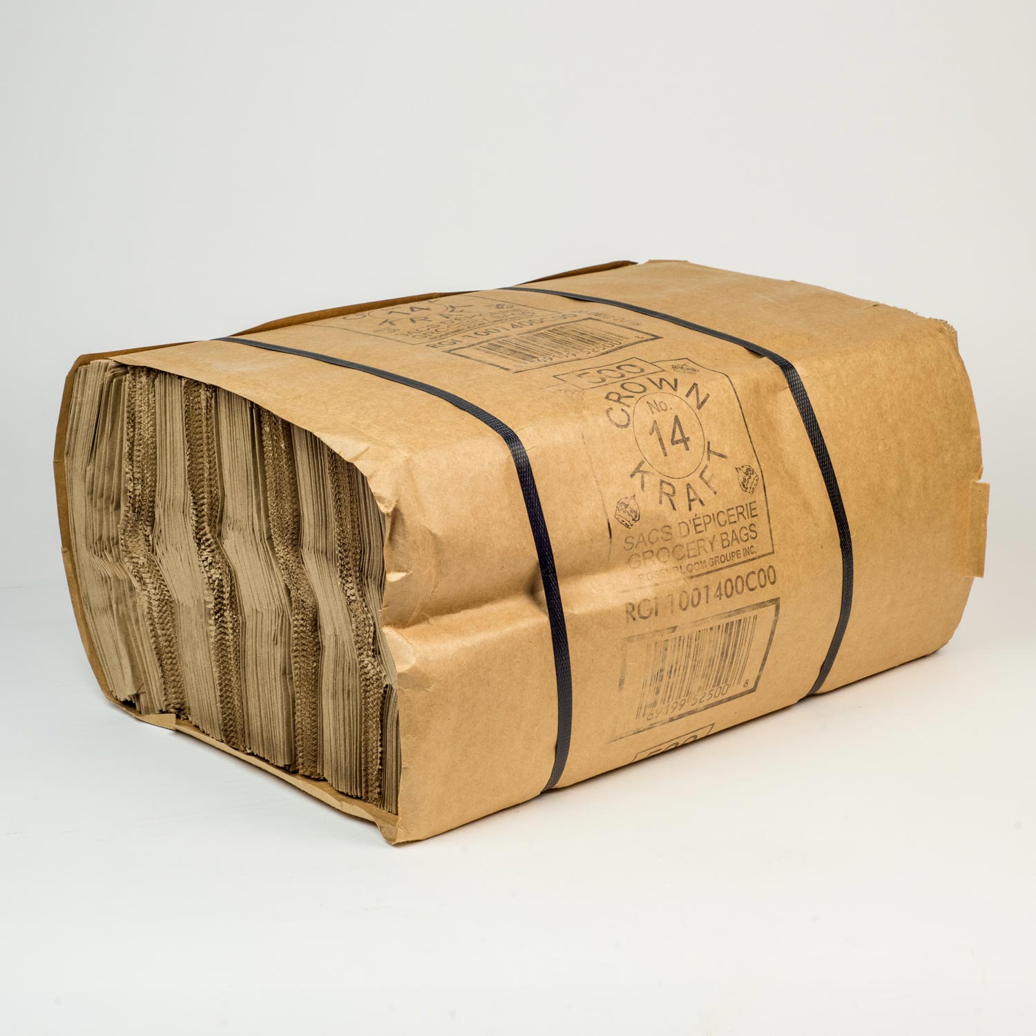Kraft Paper Bag 14lb 15.5''x11.5''x8'' x500