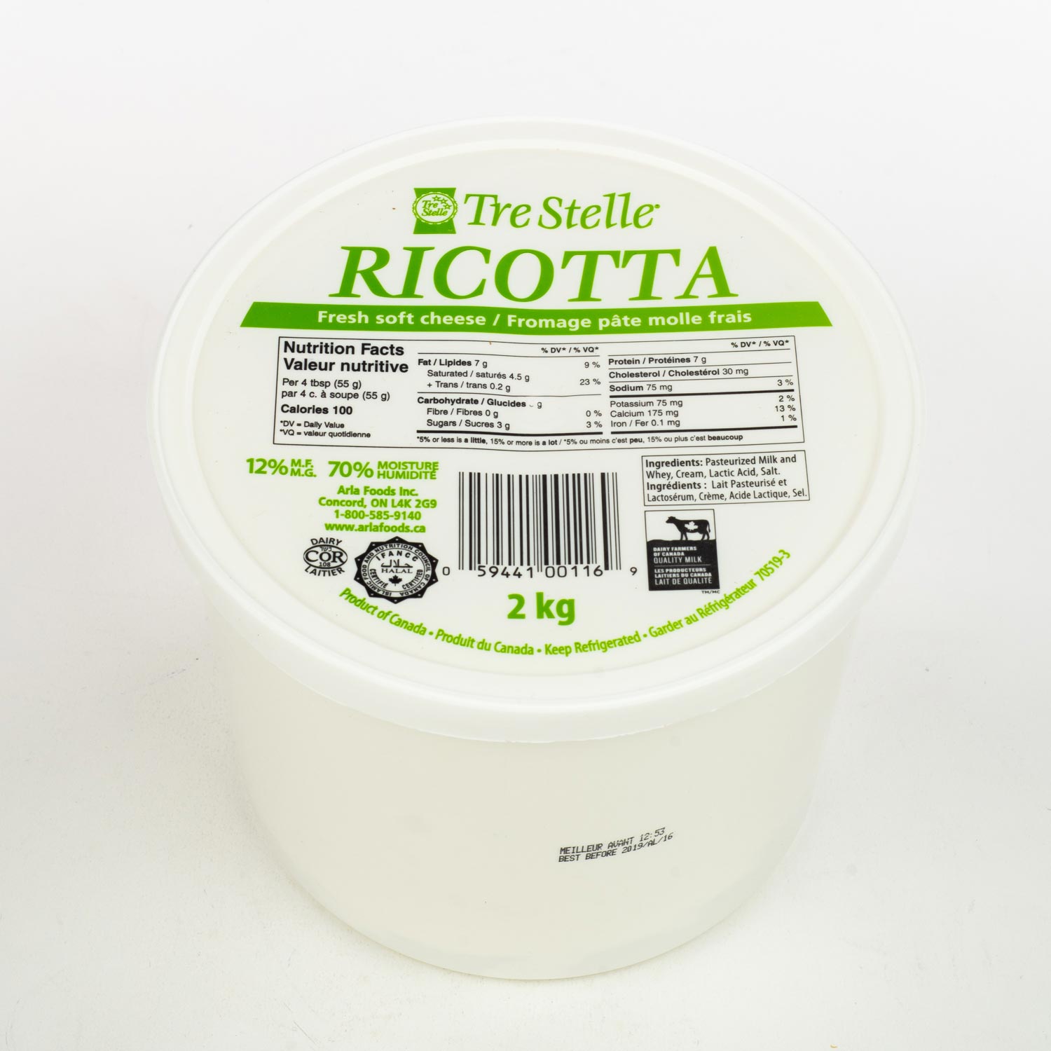 12% Ricotta 2 kg