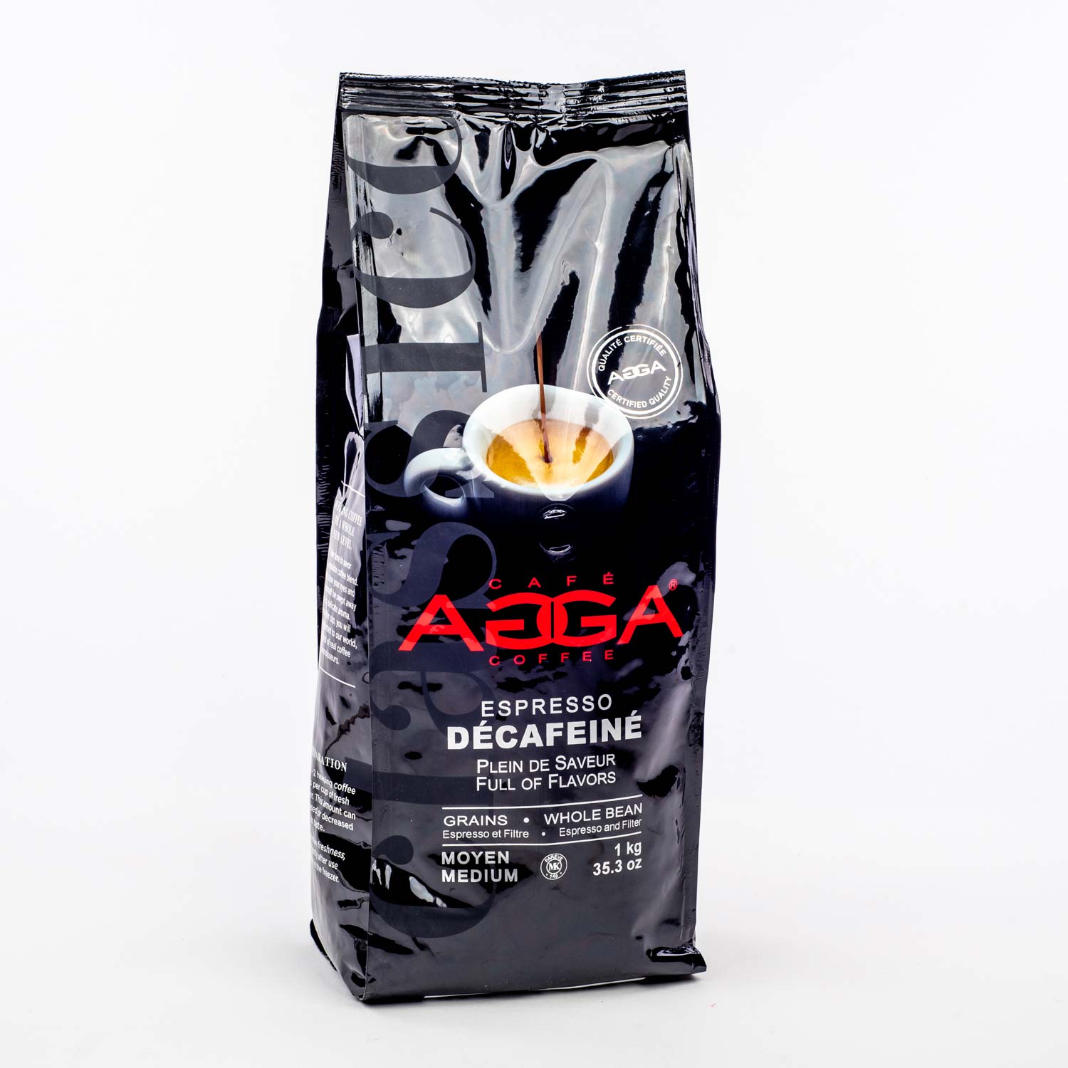 Decaffeinated Columbian Whole Bean Coffee 1 kg
