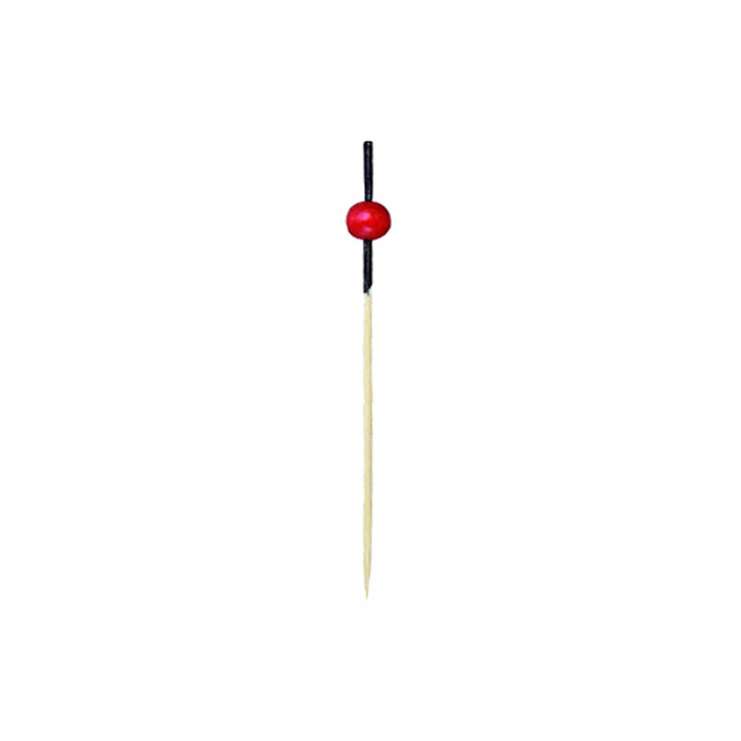 Red Black Ball Bamboo Pick 100 mm x100-secondary-image