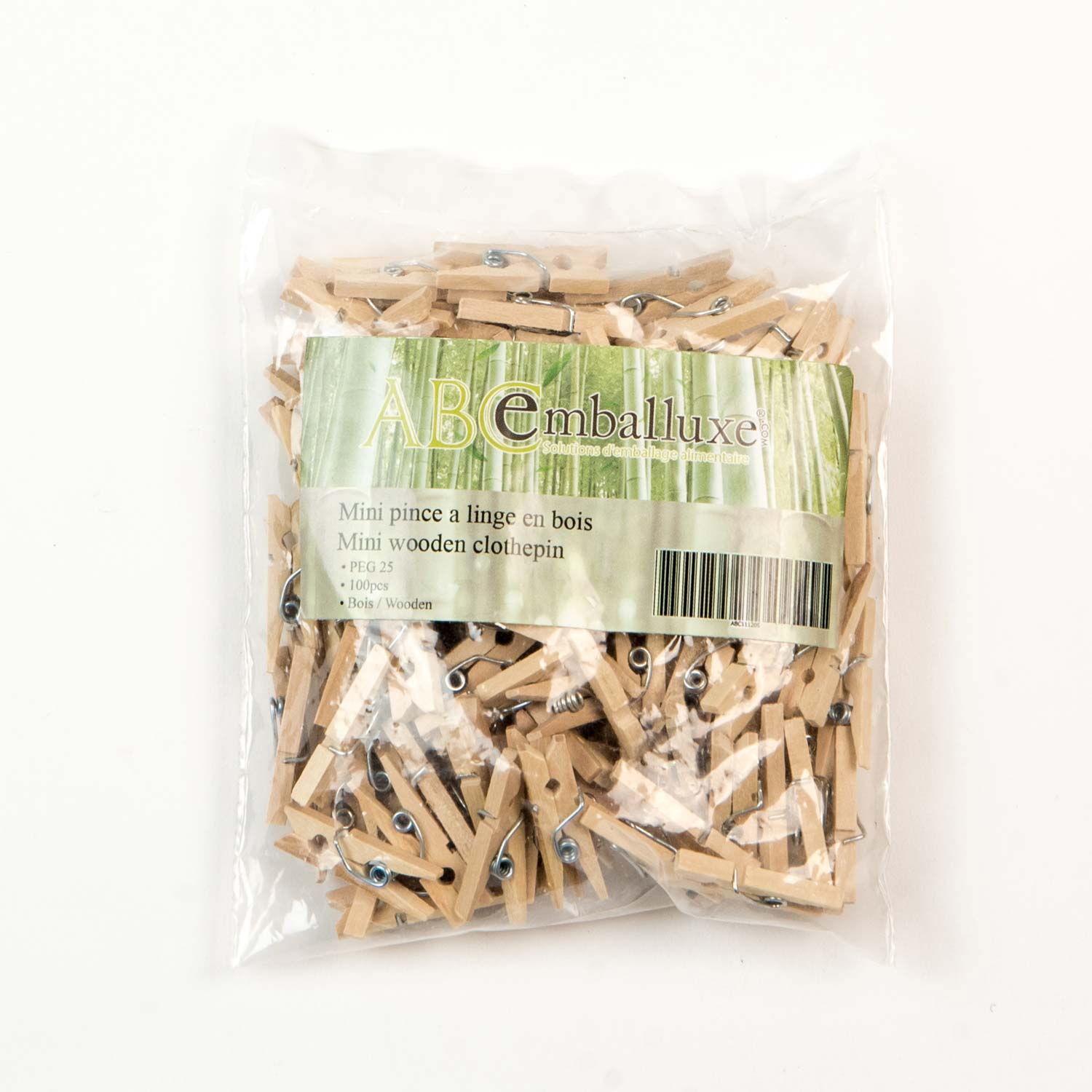 Wooden Mini Clothepin x100