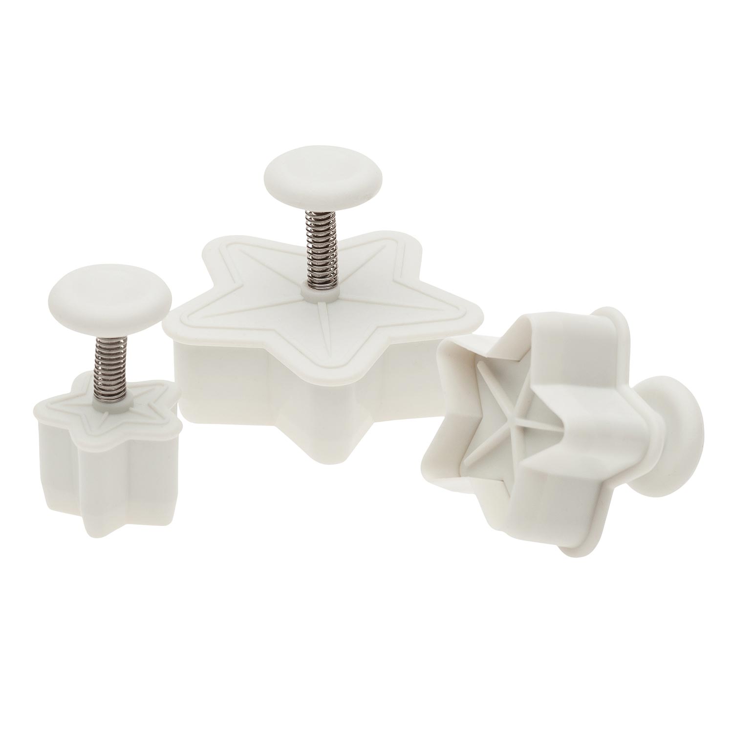 Star Shape Plastic Cutters Set of 3 Pieces