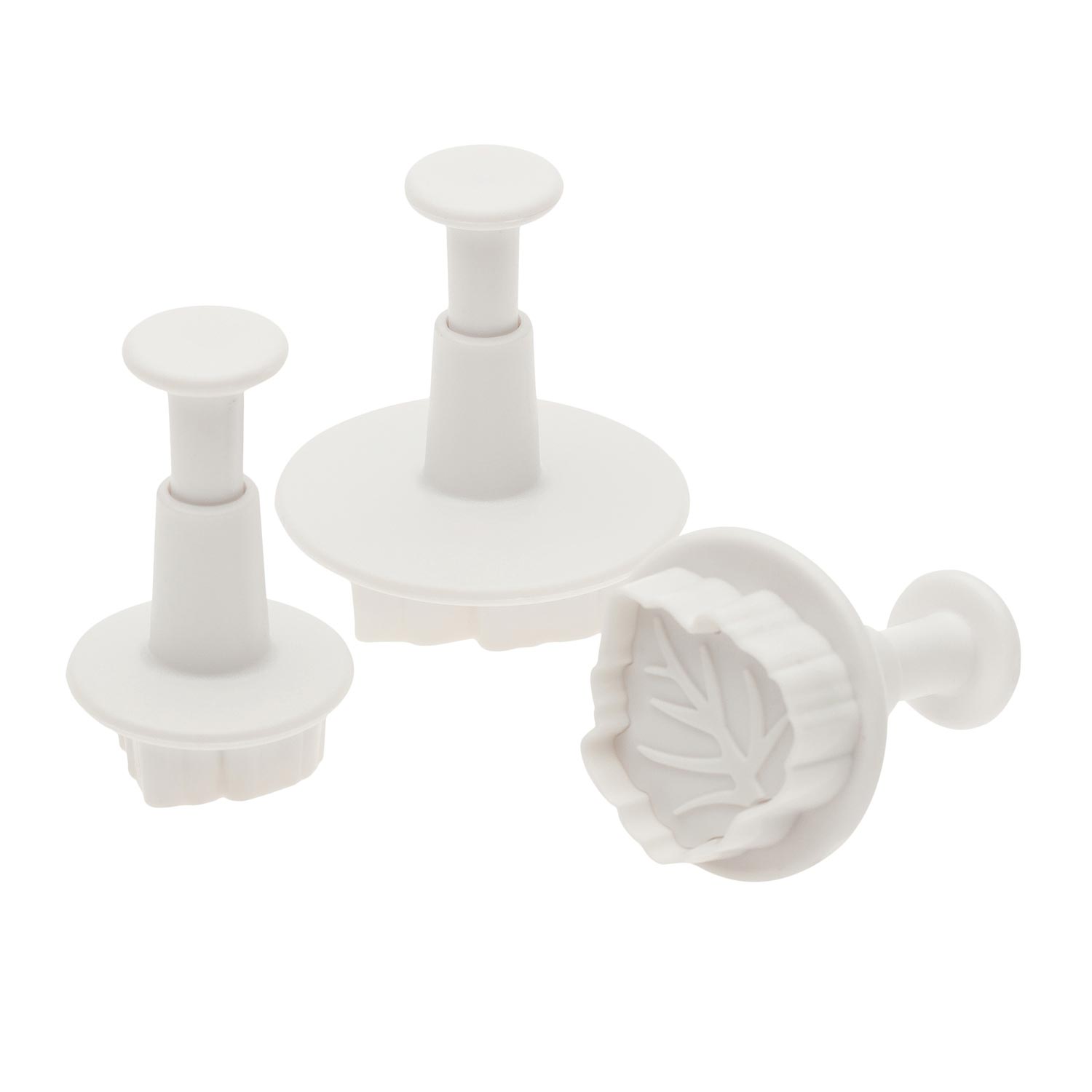 Leaf Shape Plastic Cutters Set of 3 Pieces