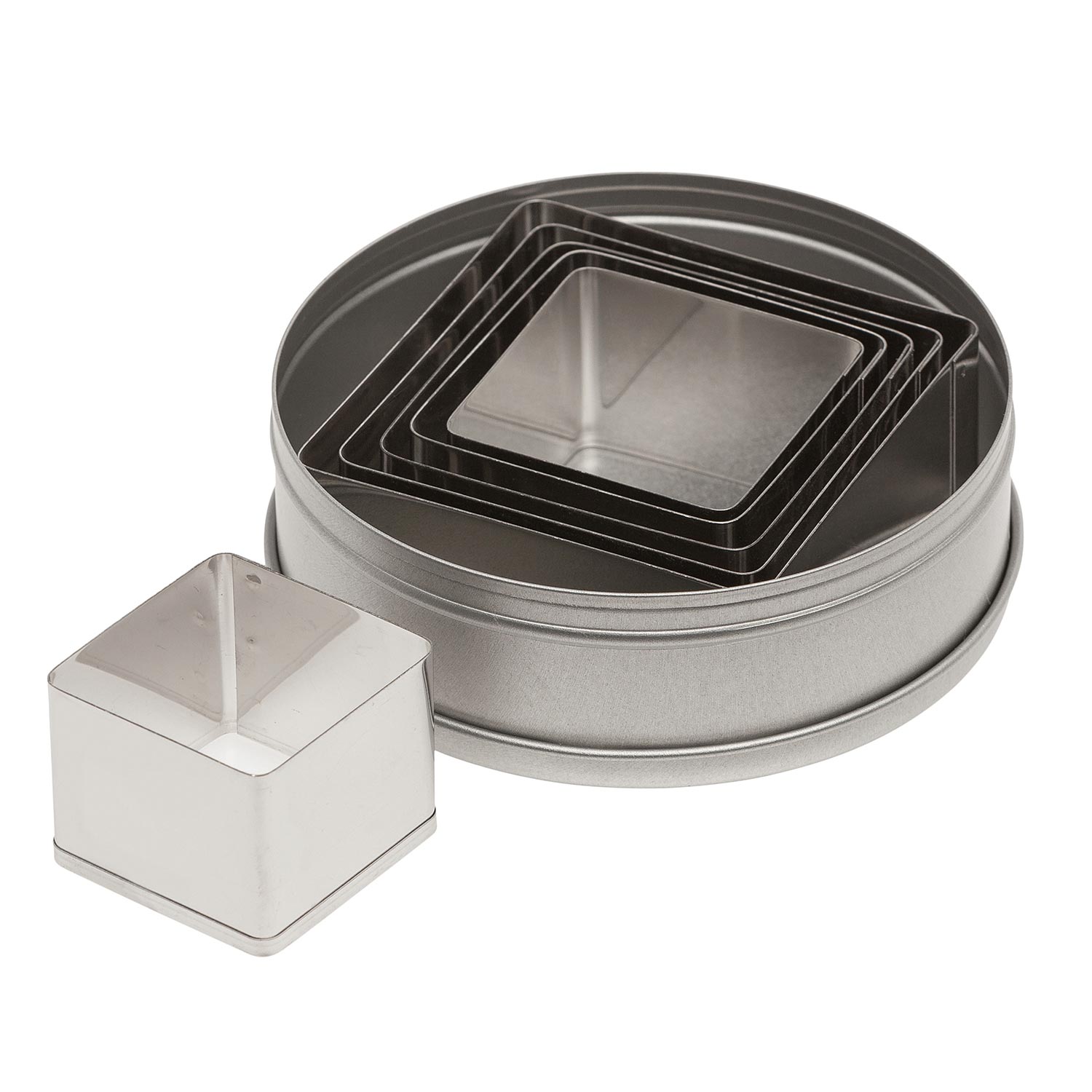 Stainless Steel Square Cutters Set of 6 Pieces