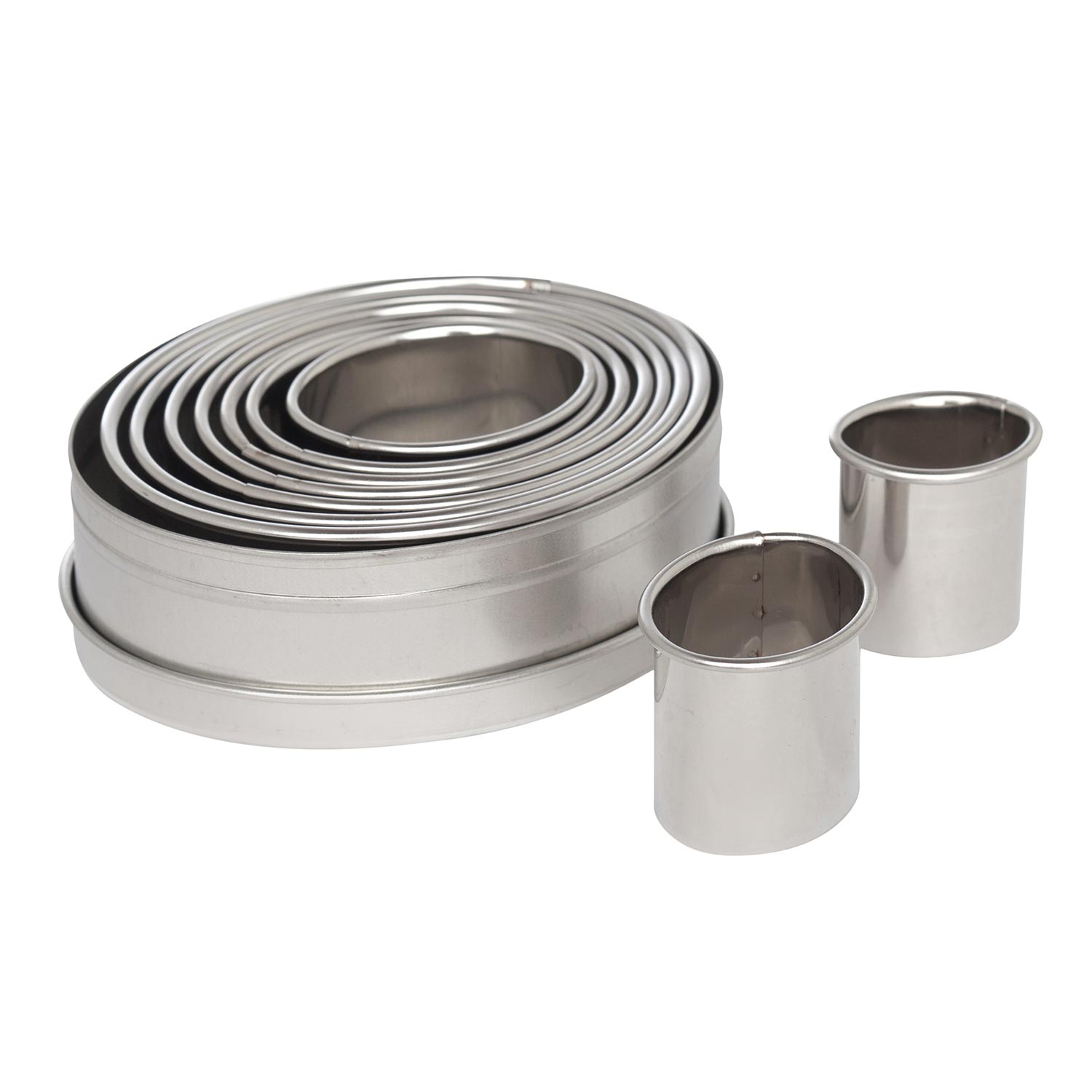 Stainless Steel Ovale Cutter Set of 9 Pieces