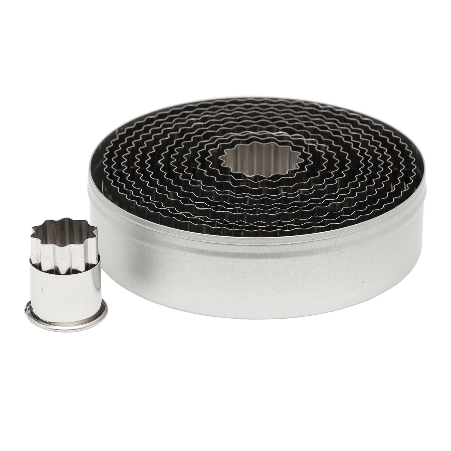 Fluted Round Cutter Set 12 Pieces