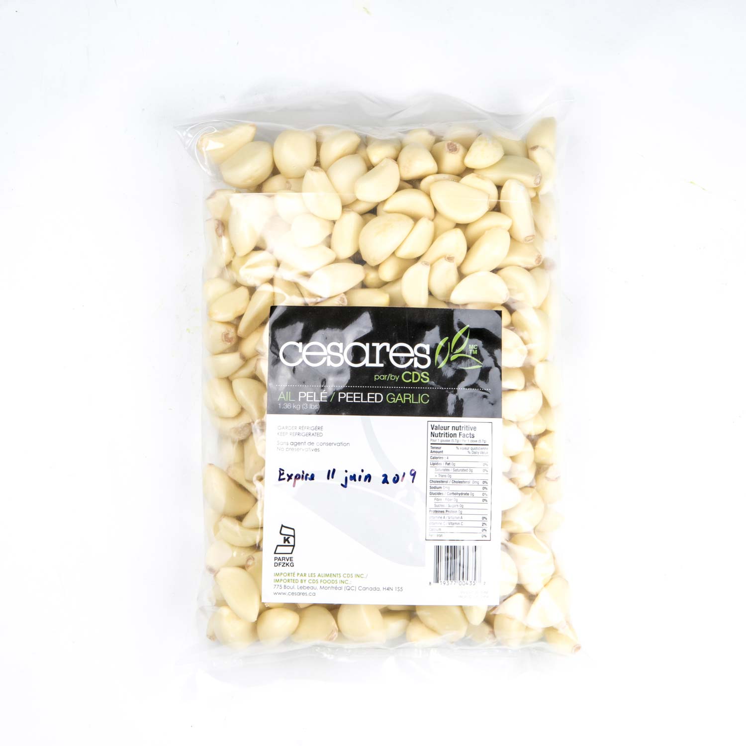 Peeled Garlic 3 lb