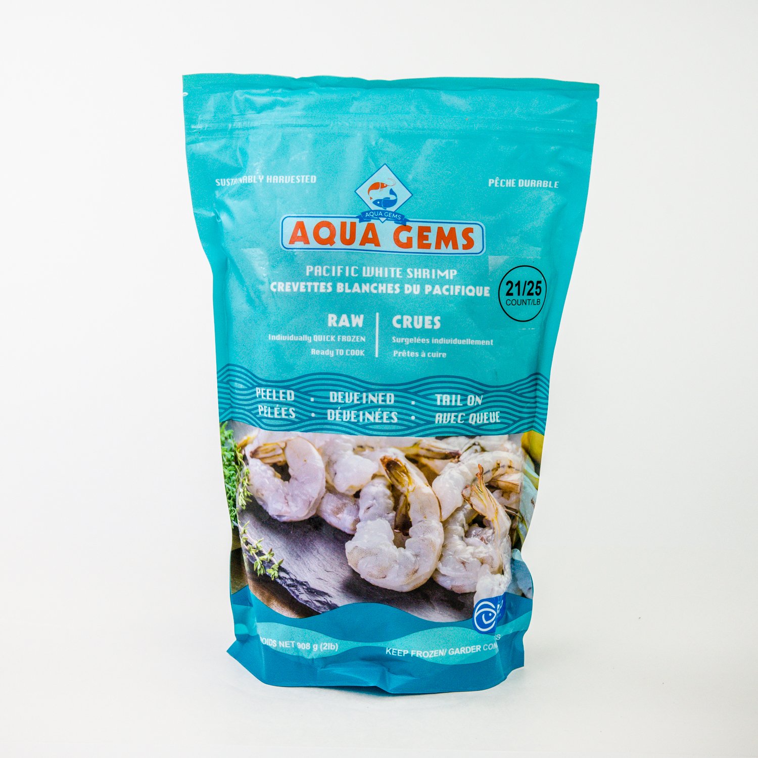 Frozen Raw Shrimps 21/25 2 lb