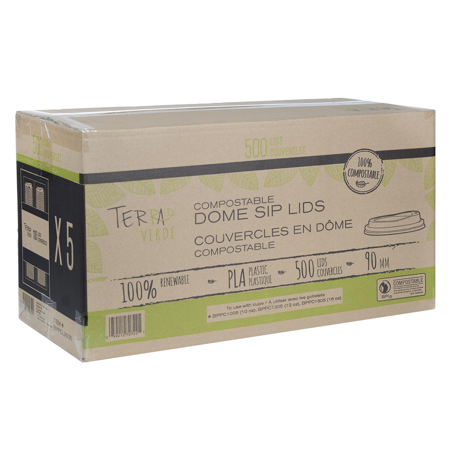 PLA Lid with Sip 10-12-16 oz x100