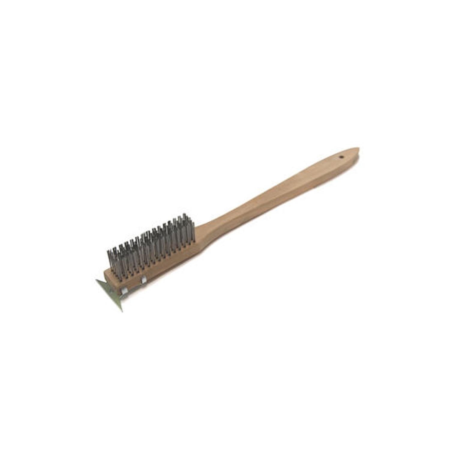 Heavy Grill Cleaning Brush with Gauge Steel Scraper