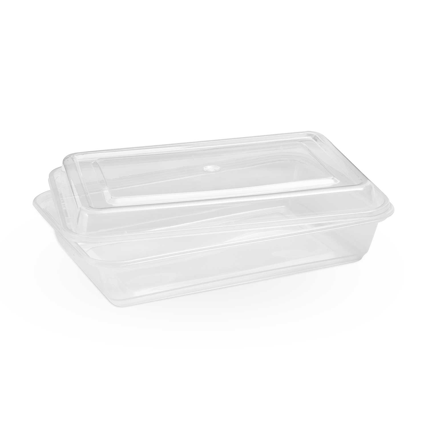 Clear Rectangular Container and Lid 42 oz / 1200 ml x50