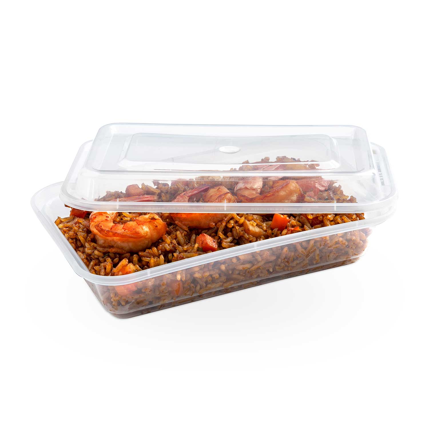 Clear Rectangular Container and Lid 42 oz / 1200 ml x50-secondary-image