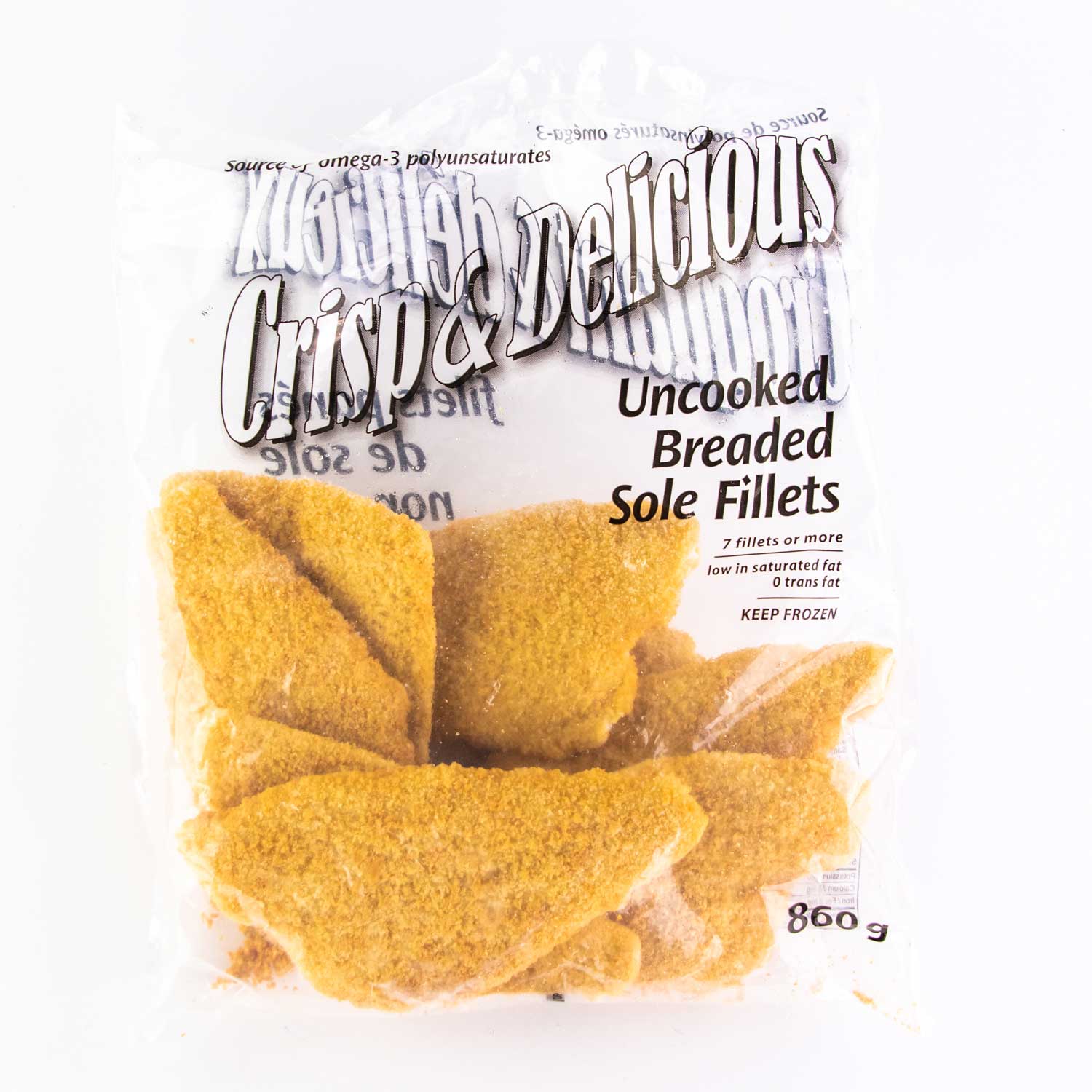 Frozen Breaded Sole Fillets 680 g
