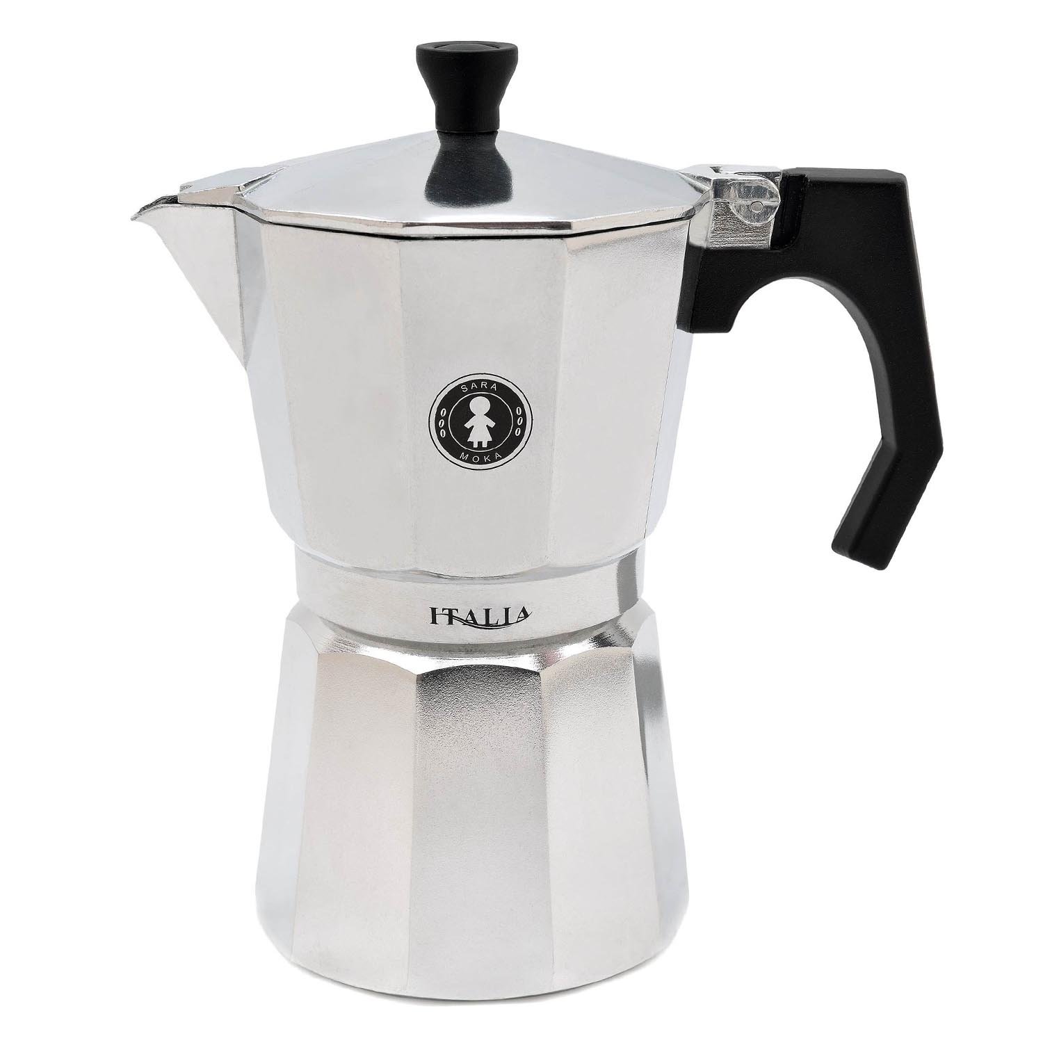 6 Moka Cups Coffee Maker Aluminium