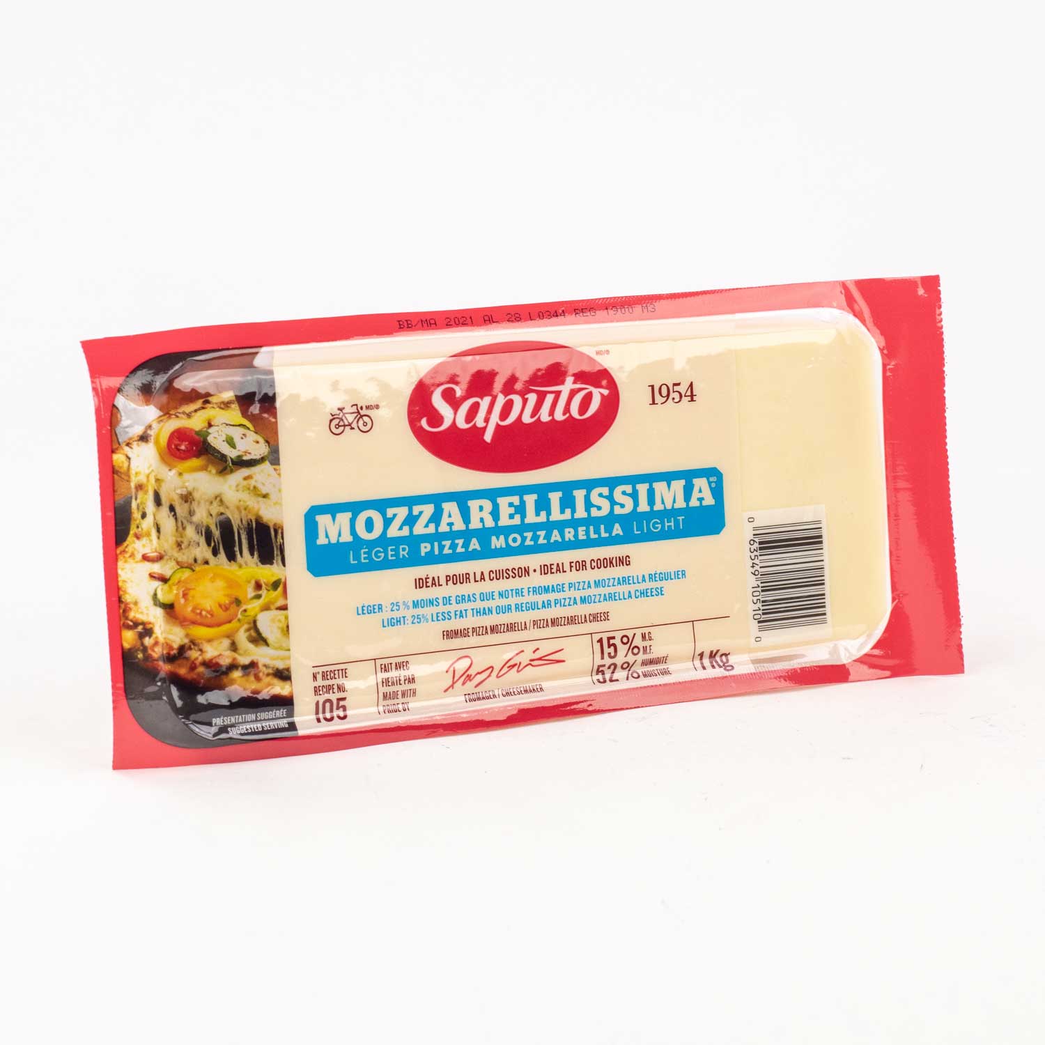 15% Mozzarellissima Cheese 1 kg