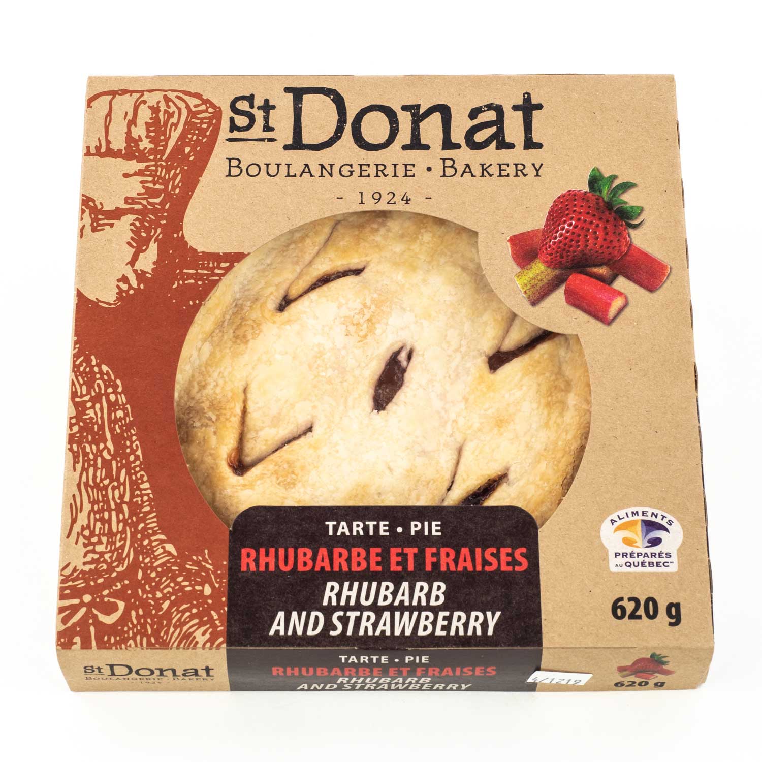 Rhubarb and Strawberry Pie 620 g