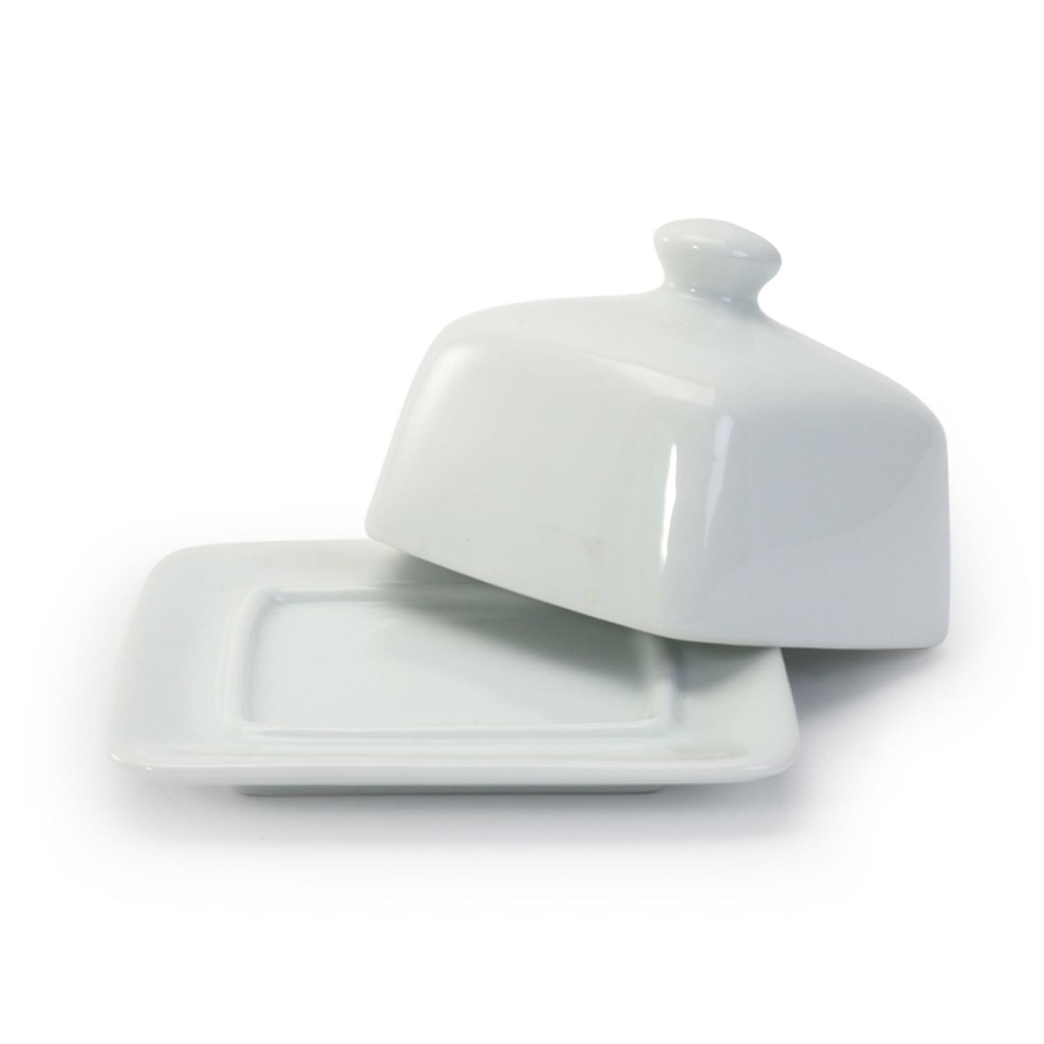 Square White Butter Dish 11.5 cm / 4.5