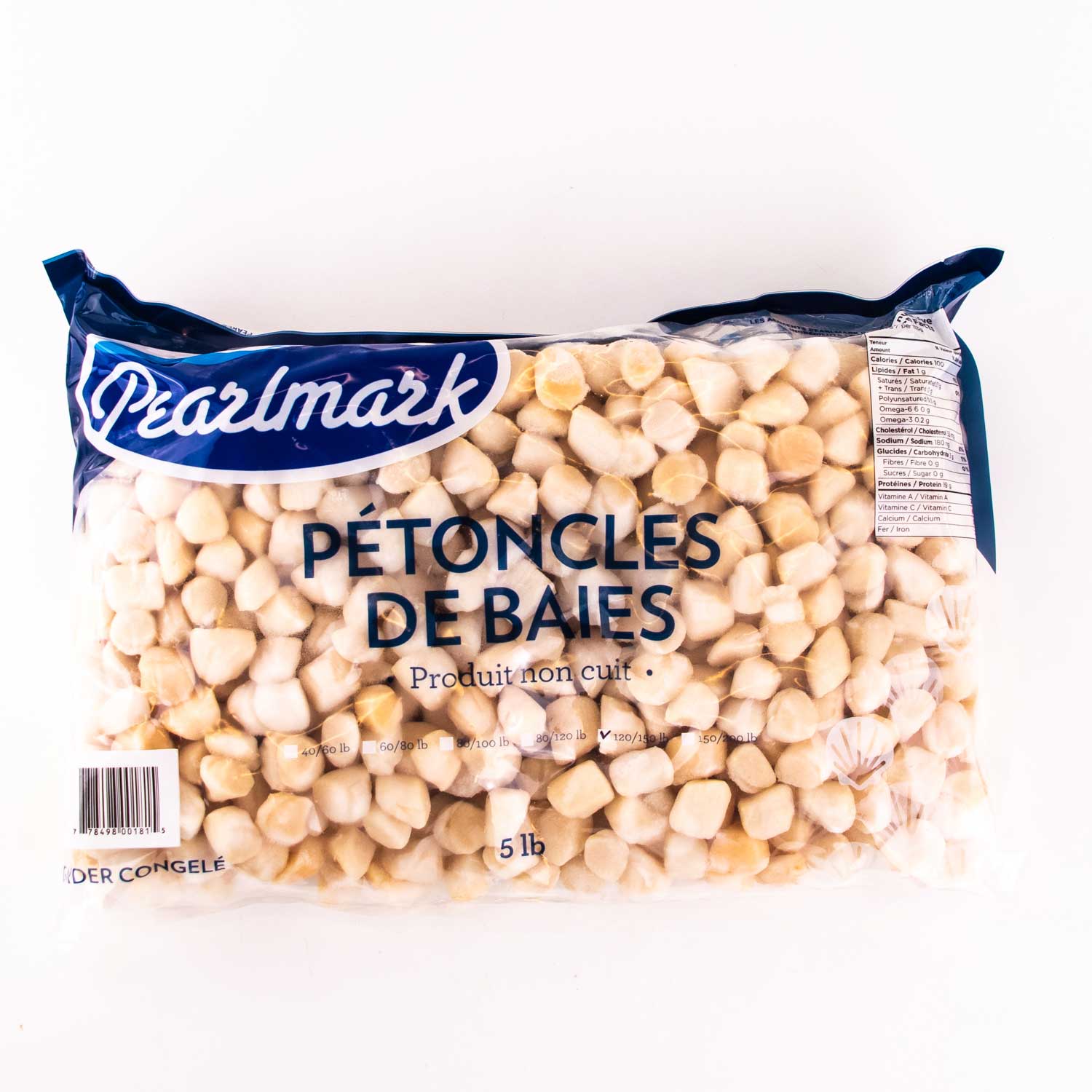 Sea Scallops 120/150 5 lb