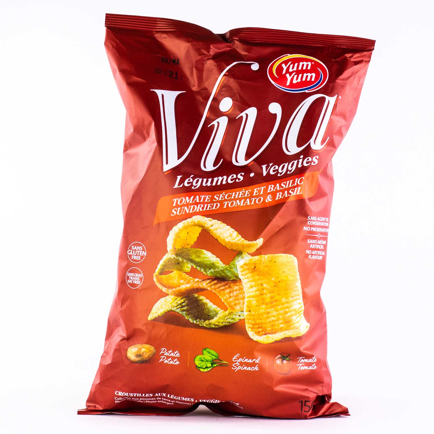 Dried Tomatoes and Basil Chips 150 g