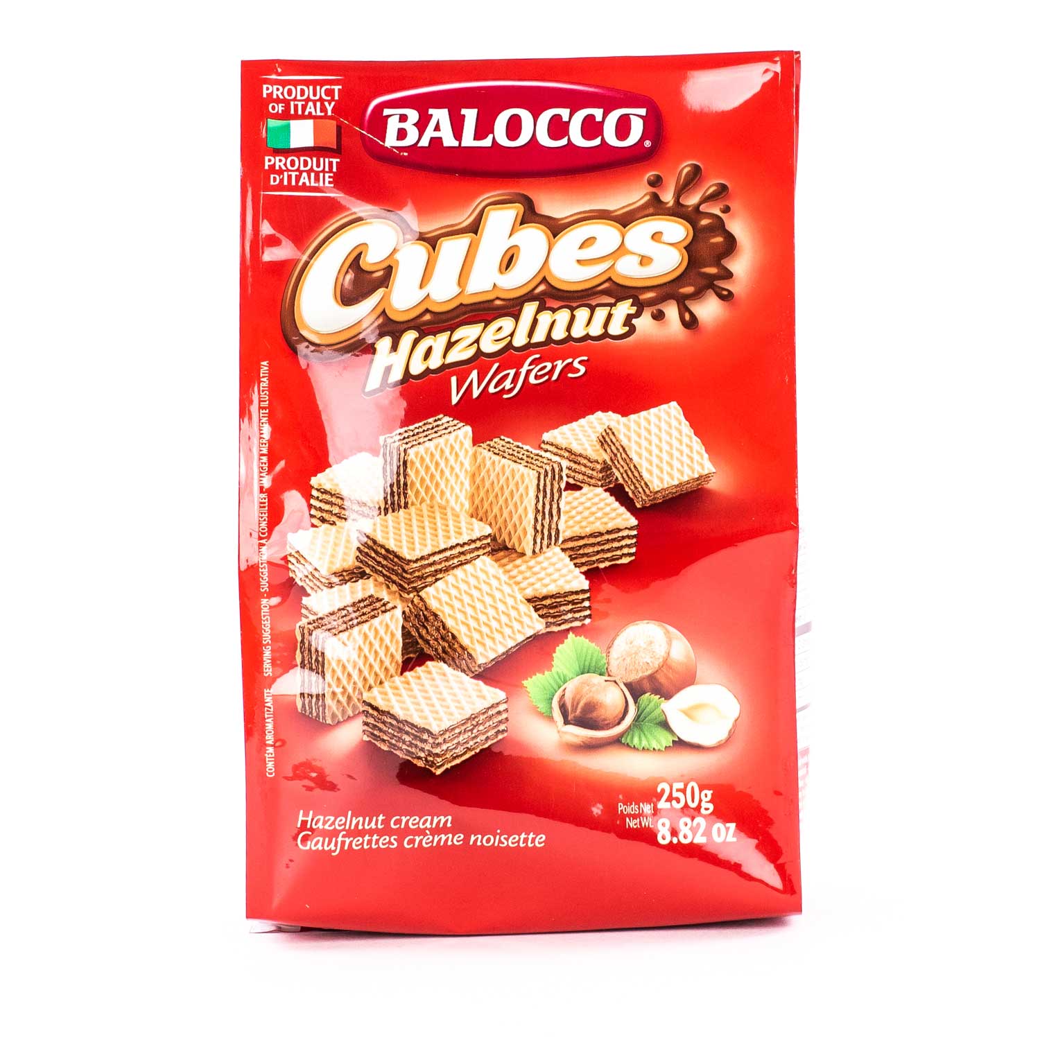 Hazelnut Wafer in Cubes 250 g