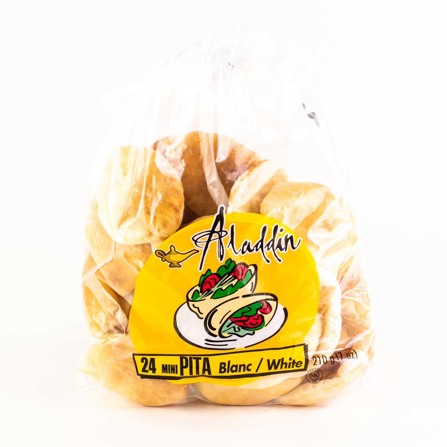 Mini White Pita Bread 2.5'' / 6 cm 210 g