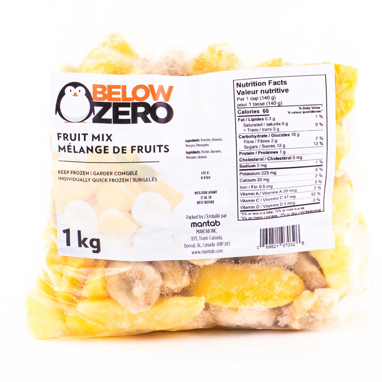 Frozen Yellow Fruits Mix 1 kg
