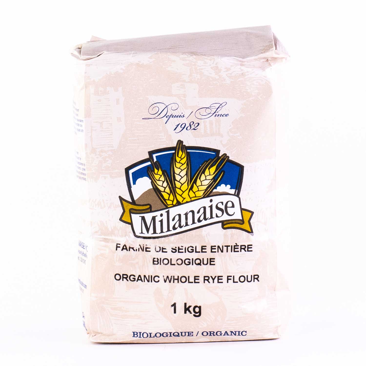 Organic Whole Rye Flour 1 kg