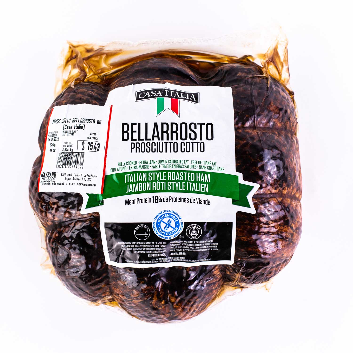 Ballarrosto Oven Roasted Prosciutto Cotto 6 kg