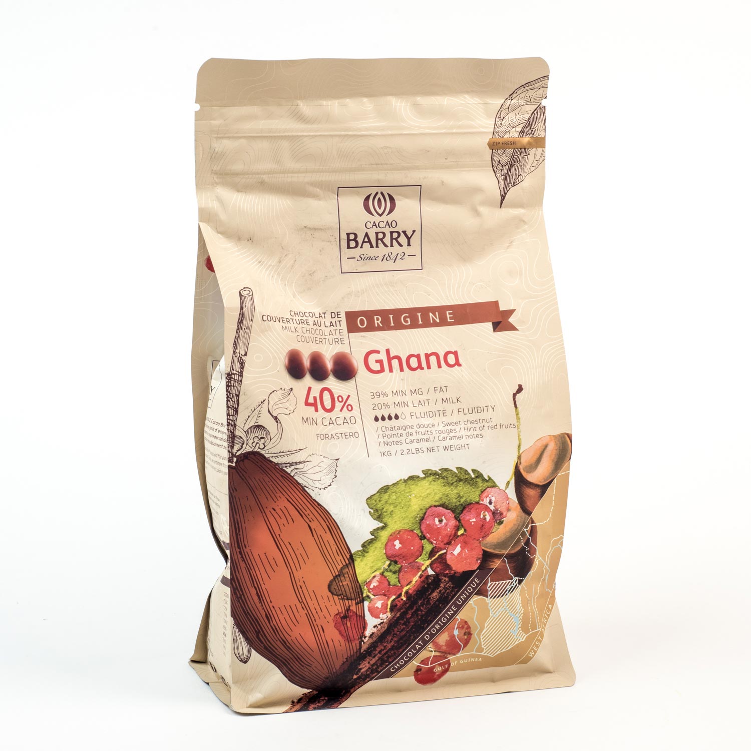 Milk Chocolate from Ghana 40% 1 kg