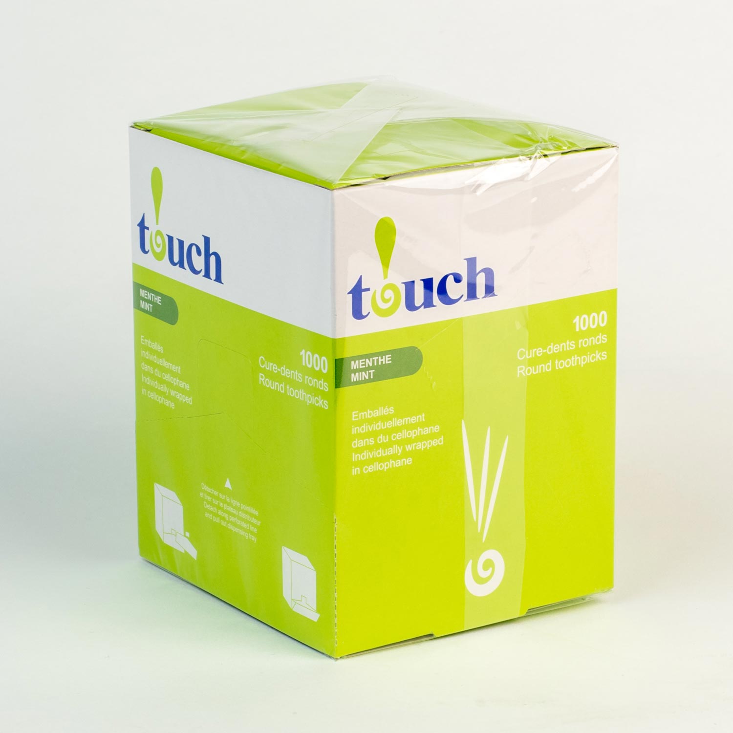 Ind. Wrapped Mint Round Toothpick x1000