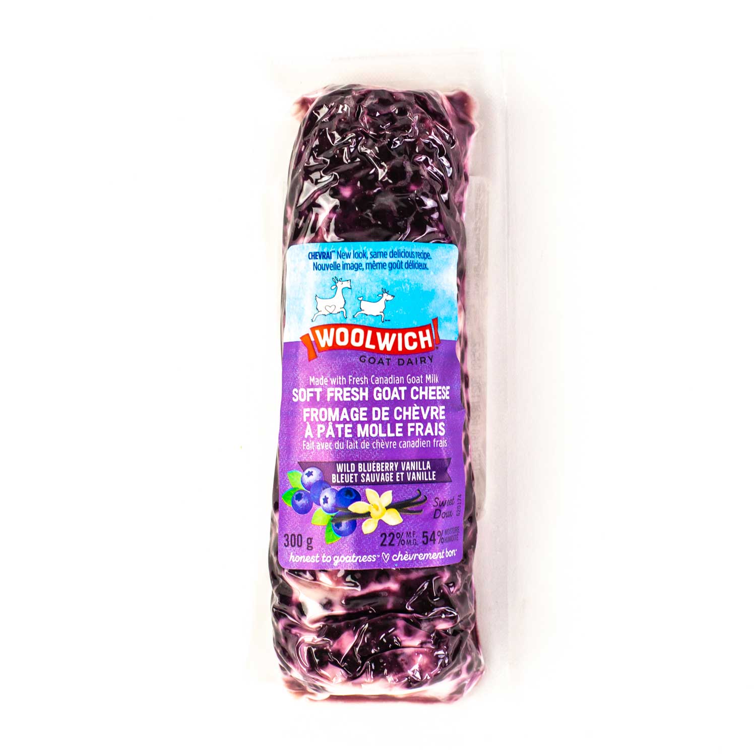 Wild Blueberry Vanilla Goat Cheese Log 300 g