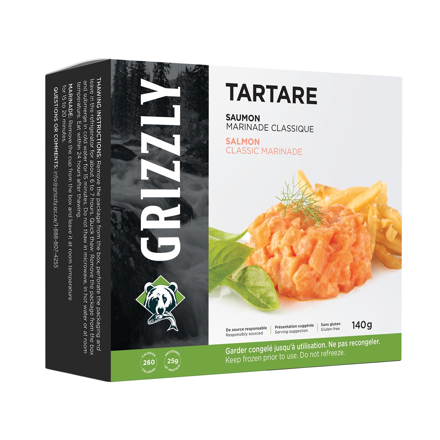 Frozen Salmon Classic Marinade Tartare 140 g