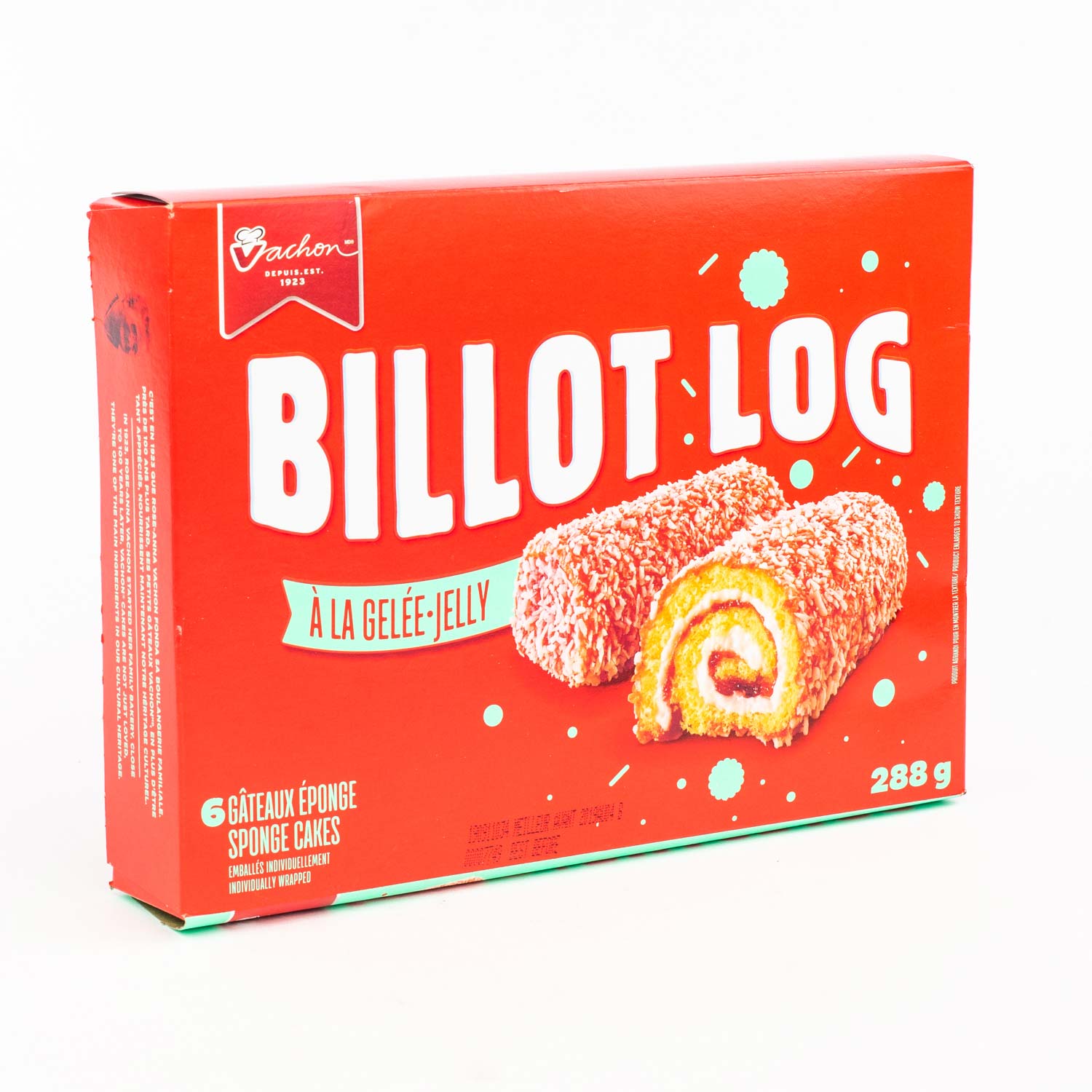 Billot Log Jelly Sponge Cakes x6