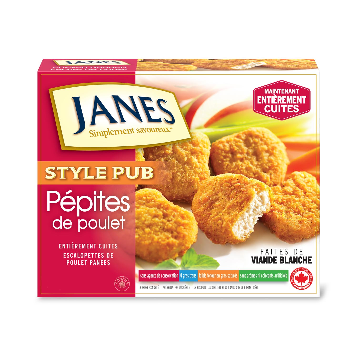 Frozen Cooked and Breaded Chicken Nuggets 1.1 kg