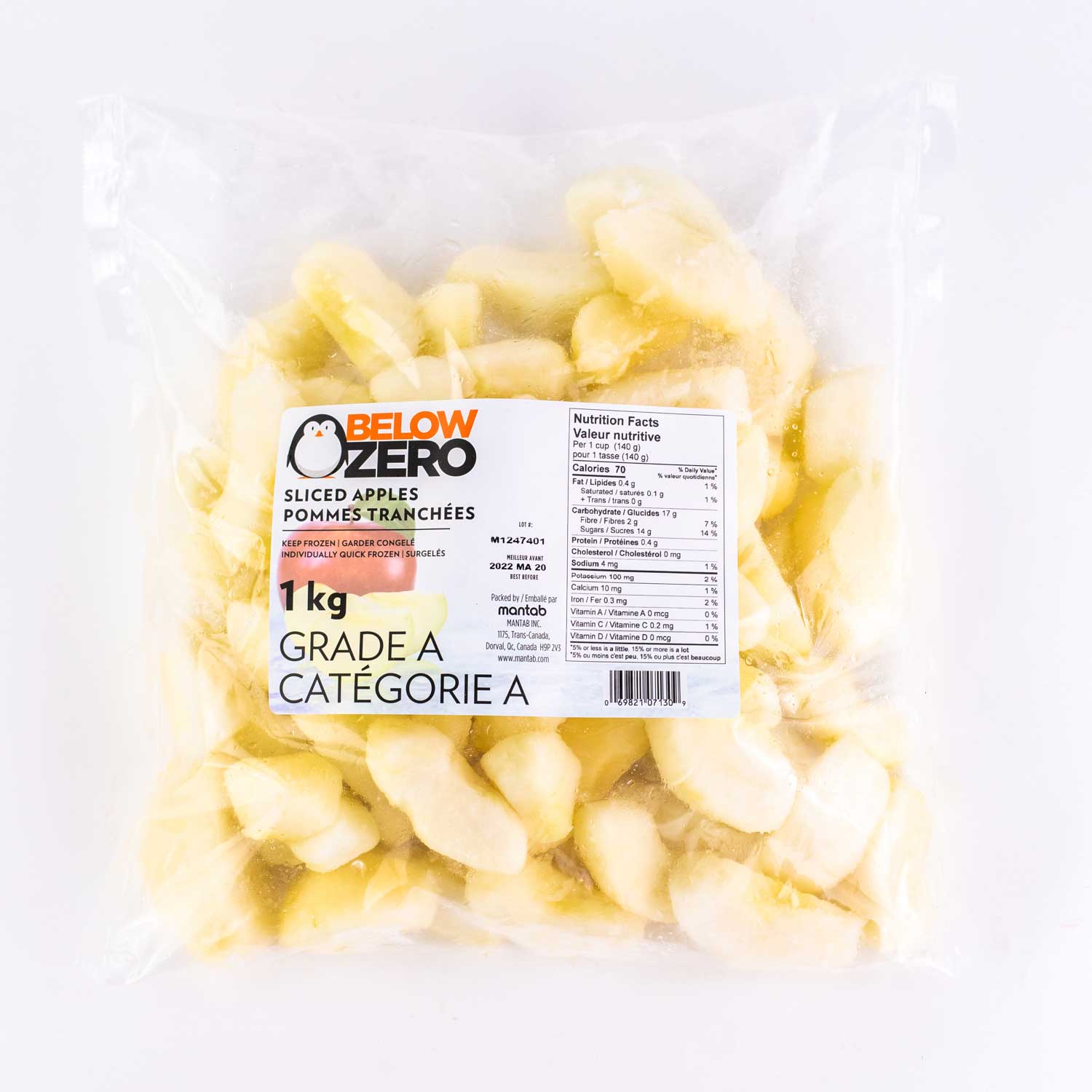 Frozen Sliced Apple 1 kg