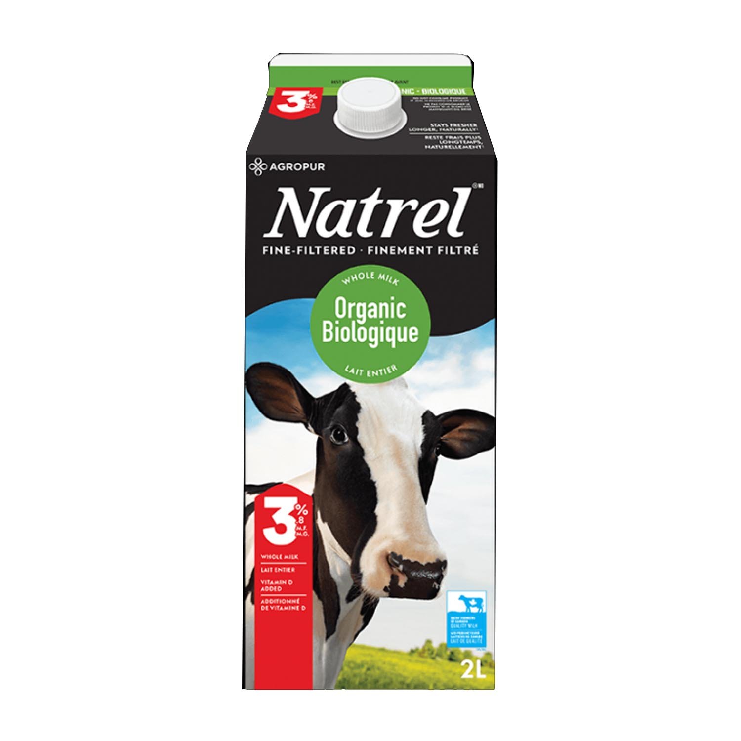 Organic Milk 3.8 % 2 L