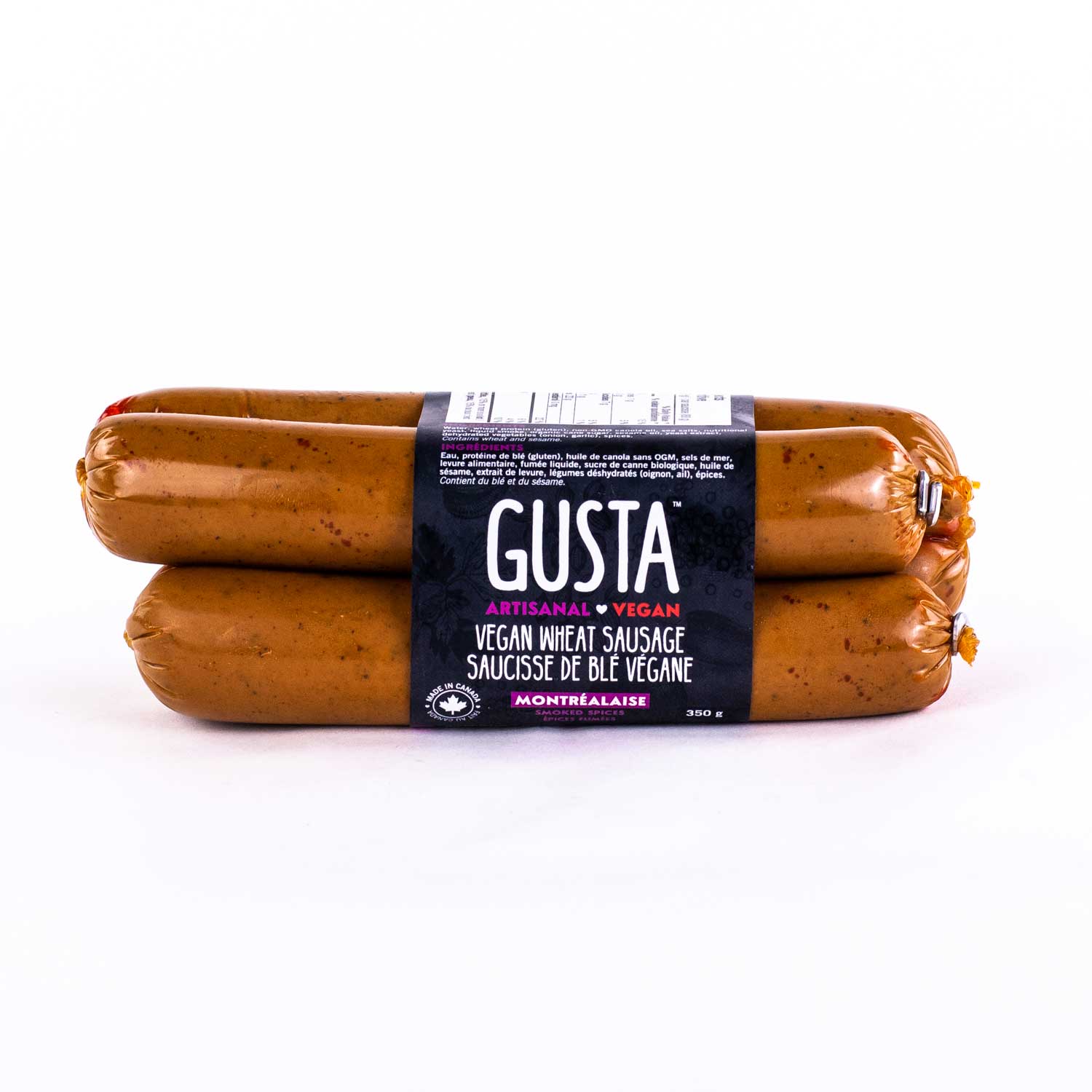 Vegan Montreal Spiced and Smoked Wheat Sausages 350 g
