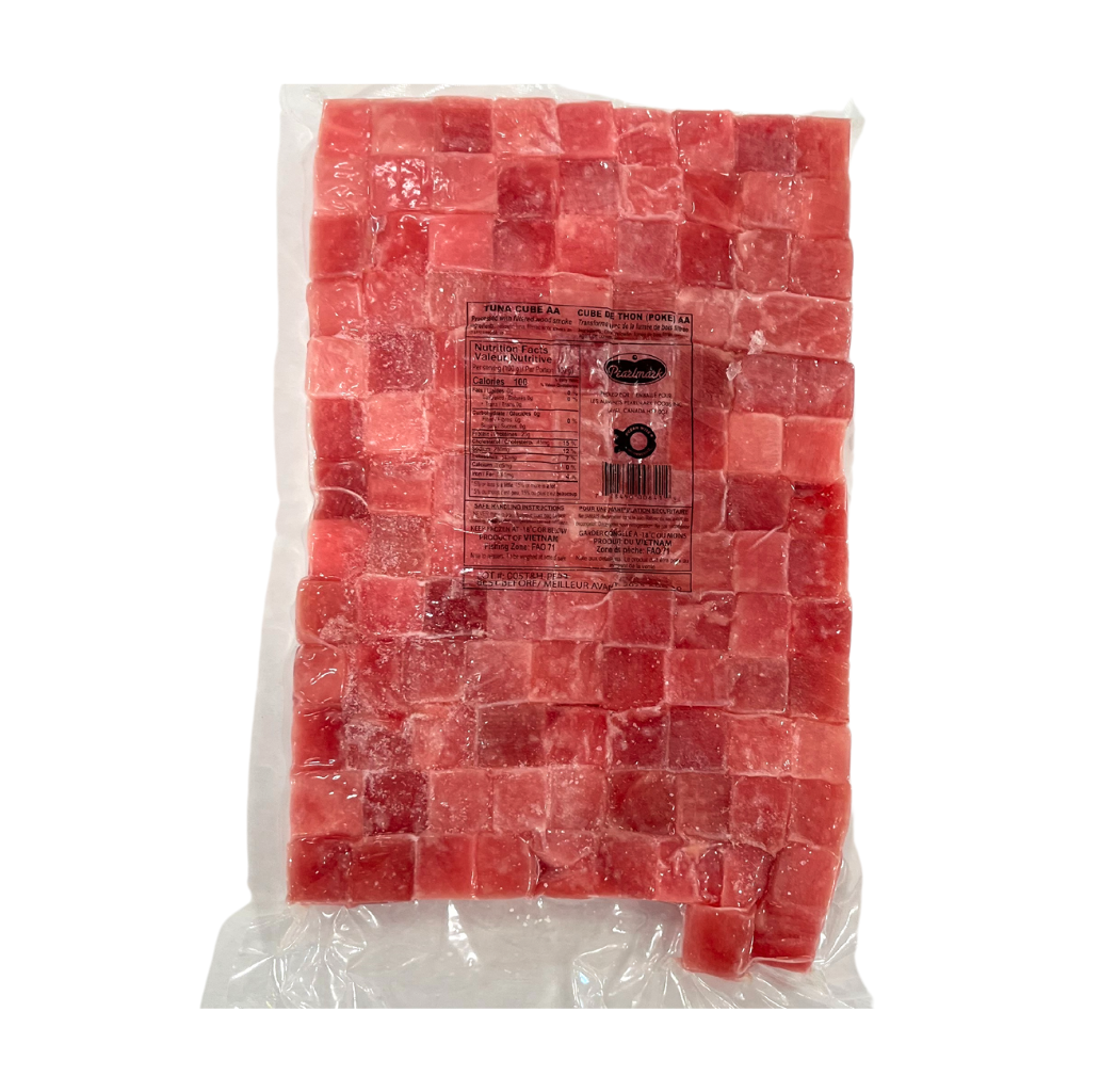 Frozen Red Tuna Cubes for Poke 454 g