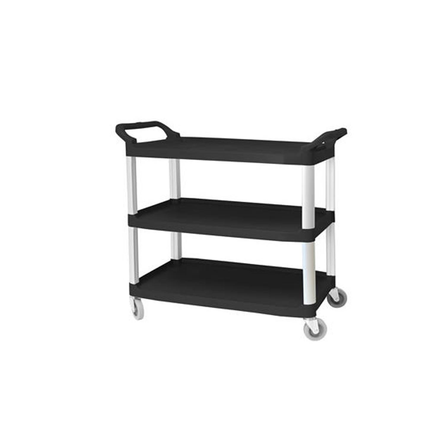 Large Black Serving Cart 3 Shelves
