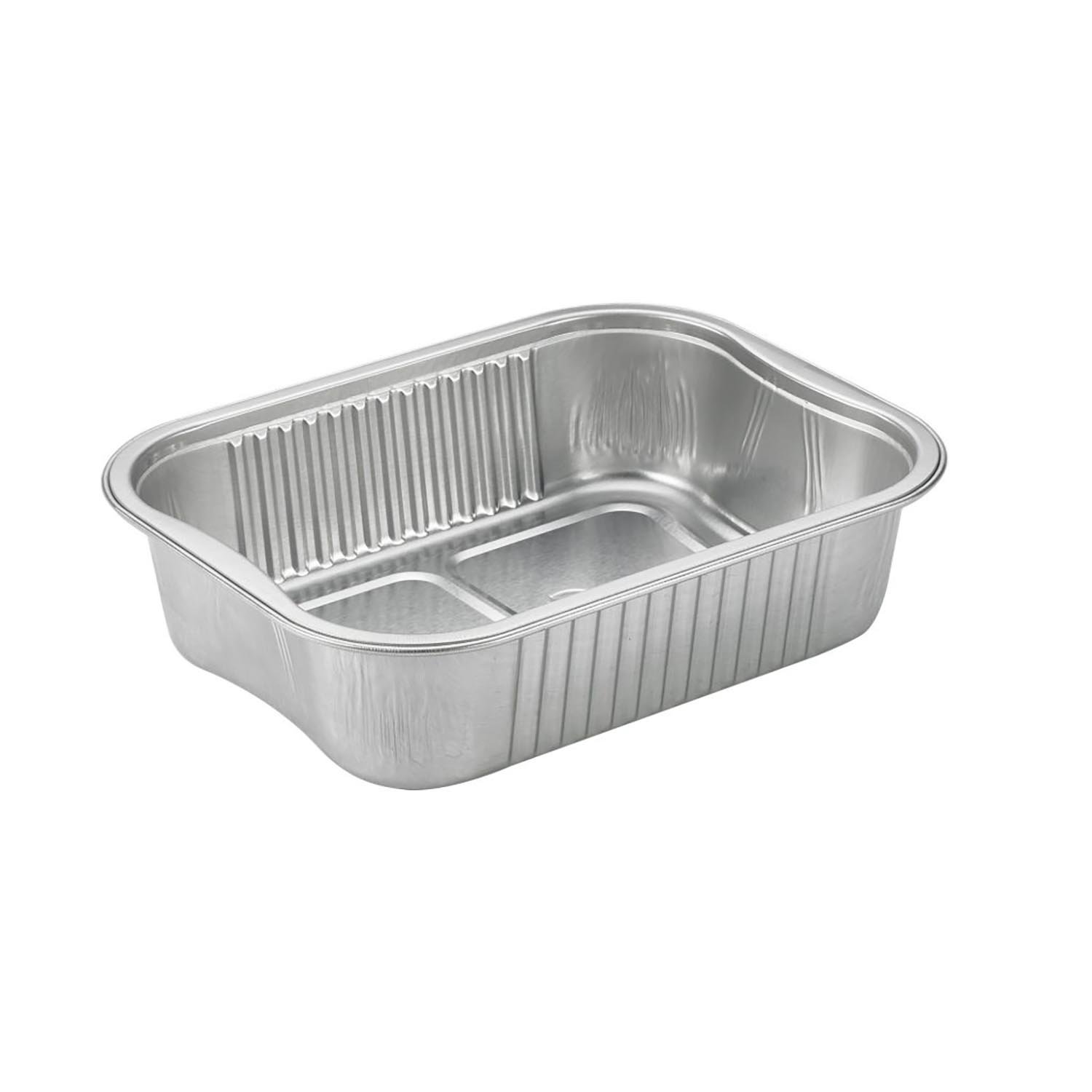 Combo Rectangular Aluminum Container with Lid 24 oz / 725 ml