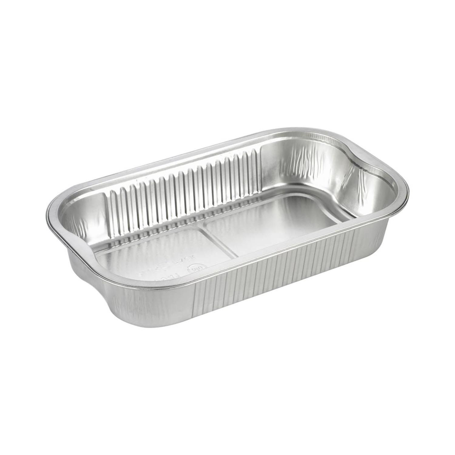 Combo Rectangular Aluminum Container with Lid 32 oz / 946 ml