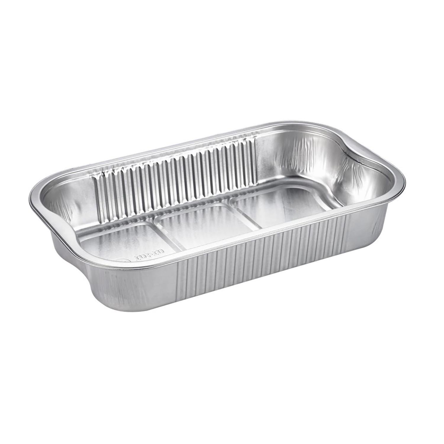 Combo Rectangular Aluminum Container with Lid 1400ml / 48oz